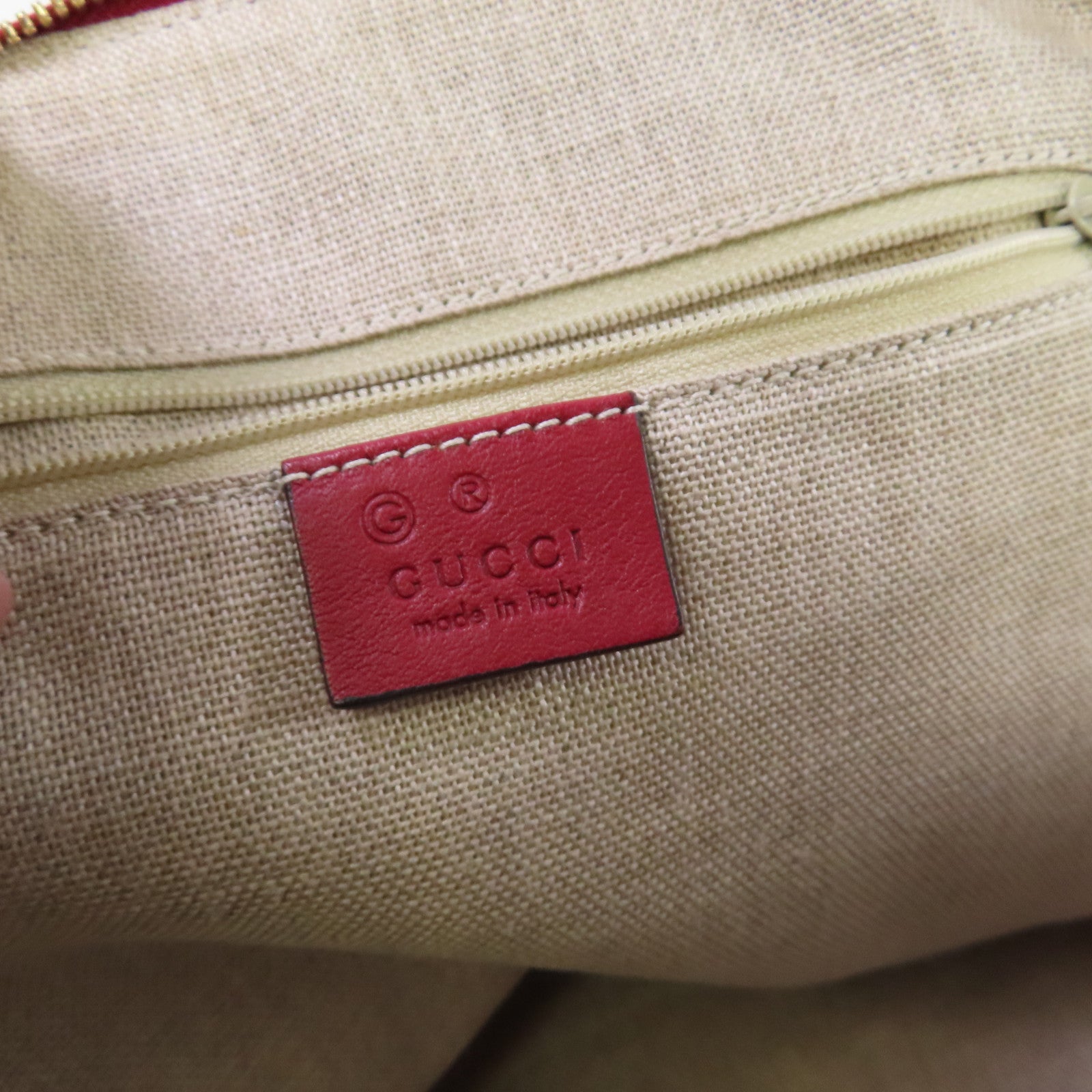 GUCCI 【激減優惠】牛皮皮革Micro Guccissima 2Way Shoulder Bag金扣手挽肩背兩用袋紅色
