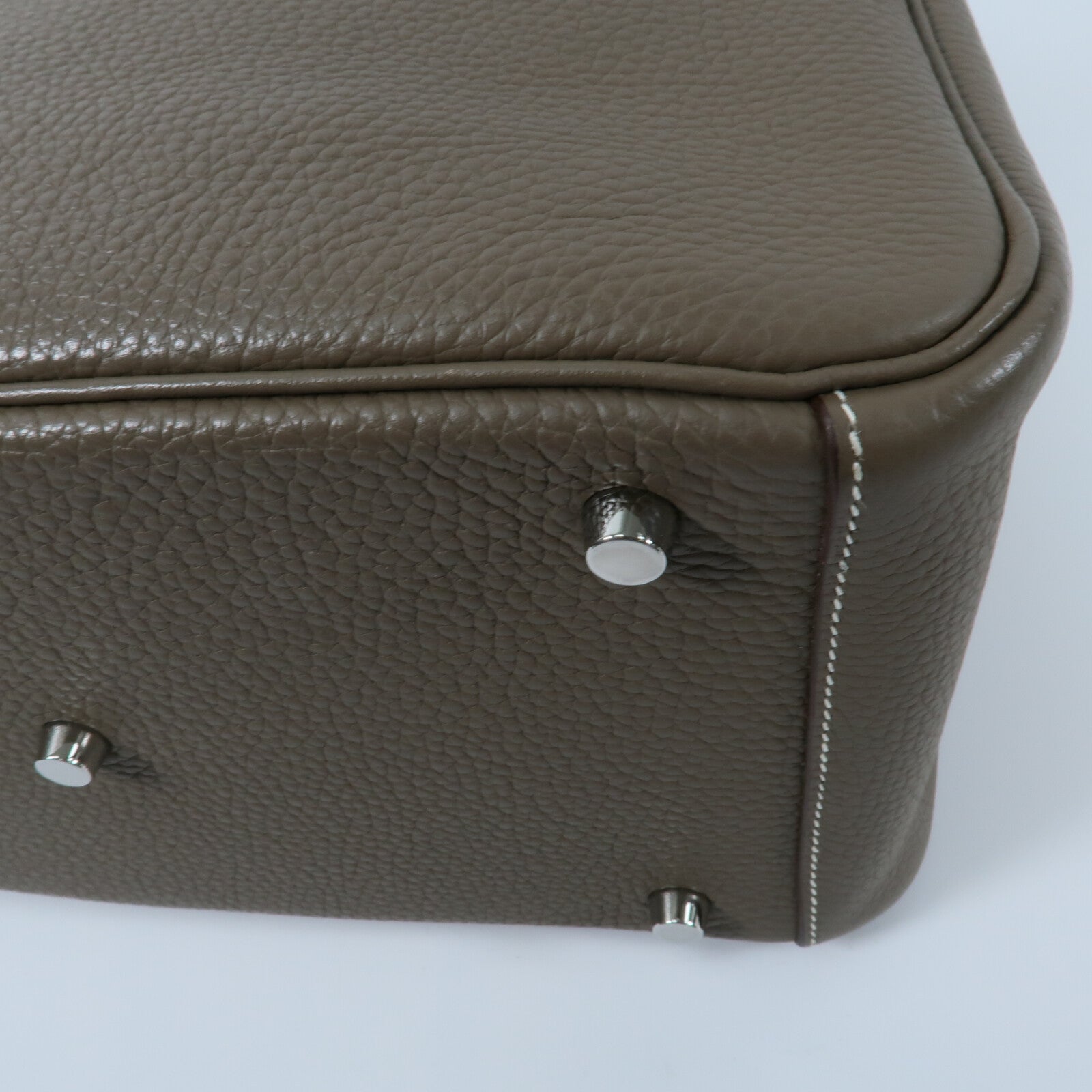 HERMES Clemence皮革Lindy 30手挽肩背兩用袋Etoupe