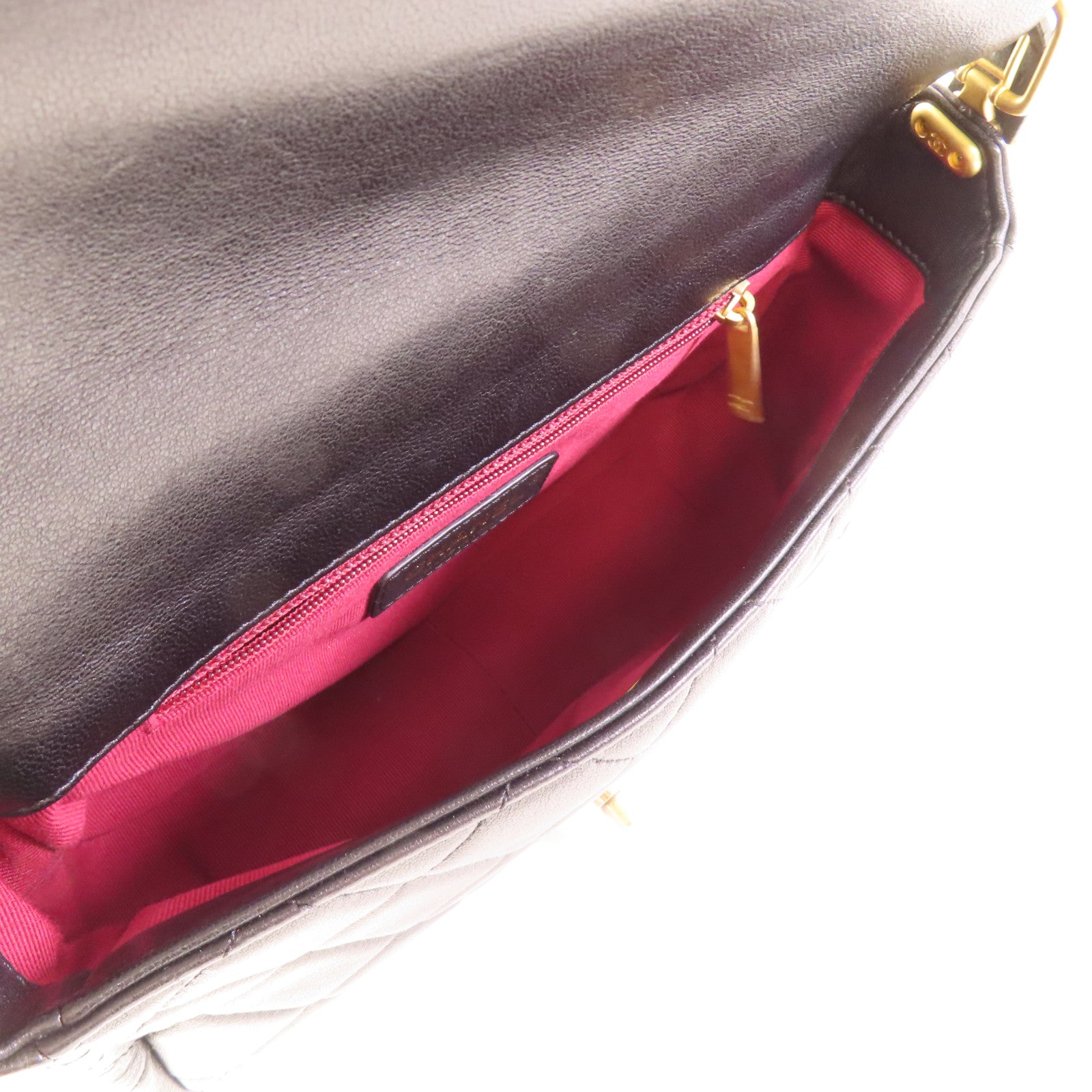 CHANEL 牛皮皮革Mini Chain Flap Bag金扣鏈帶肩背袋