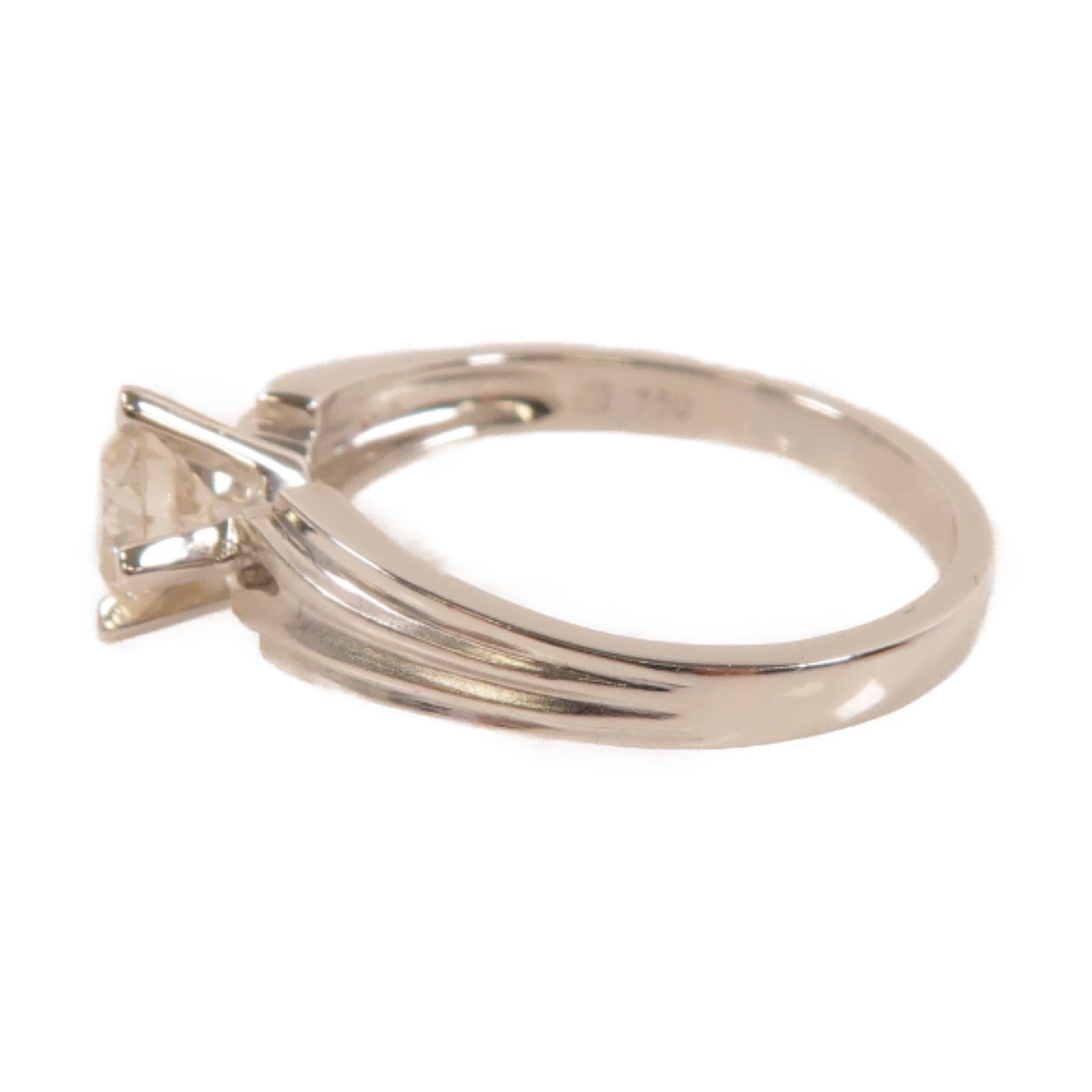 JEWELRY **【激減優惠】18K白金Diamond Ring鑽石戒指US#6.5銀色