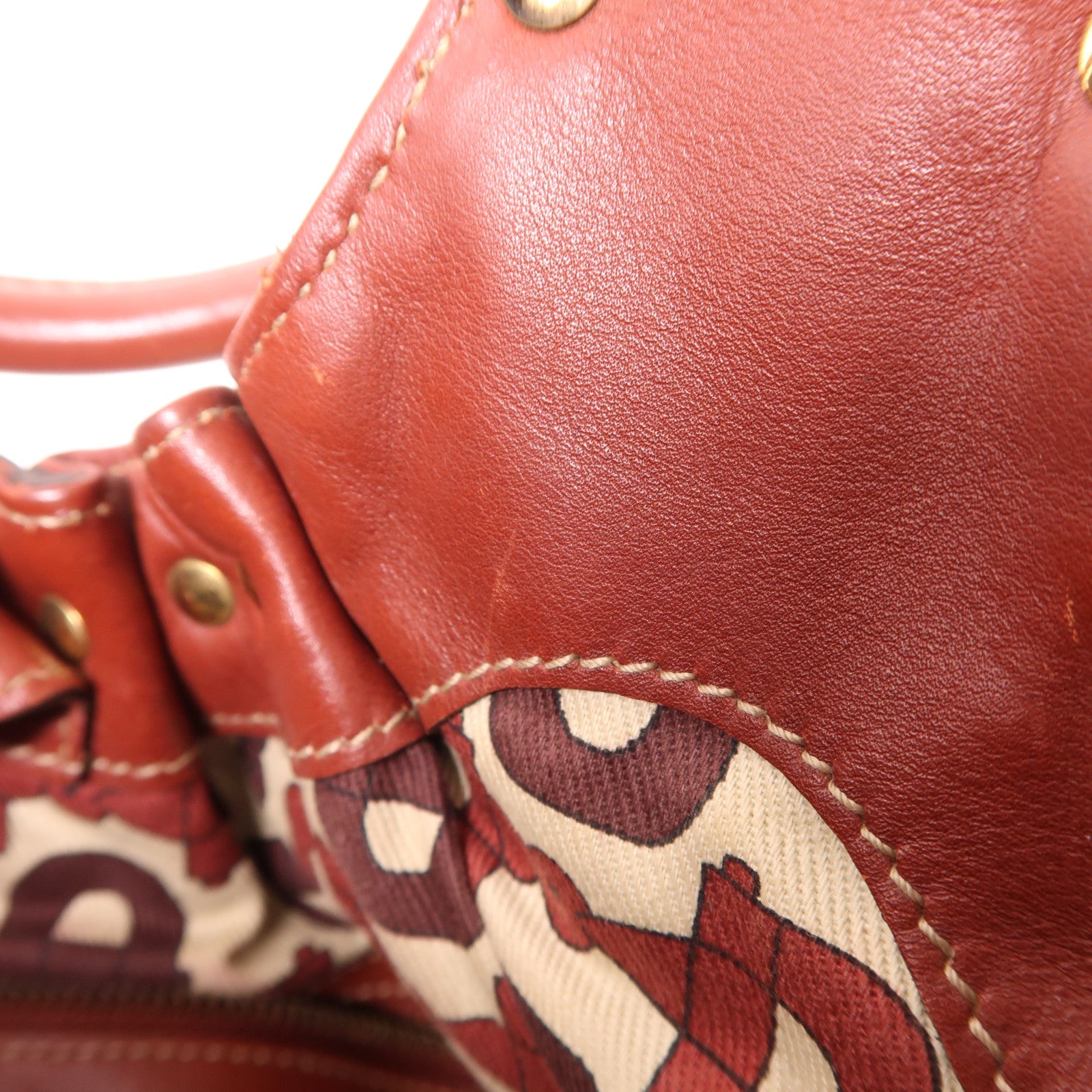GUCCI 牛皮皮革Handbag金扣手挽袋