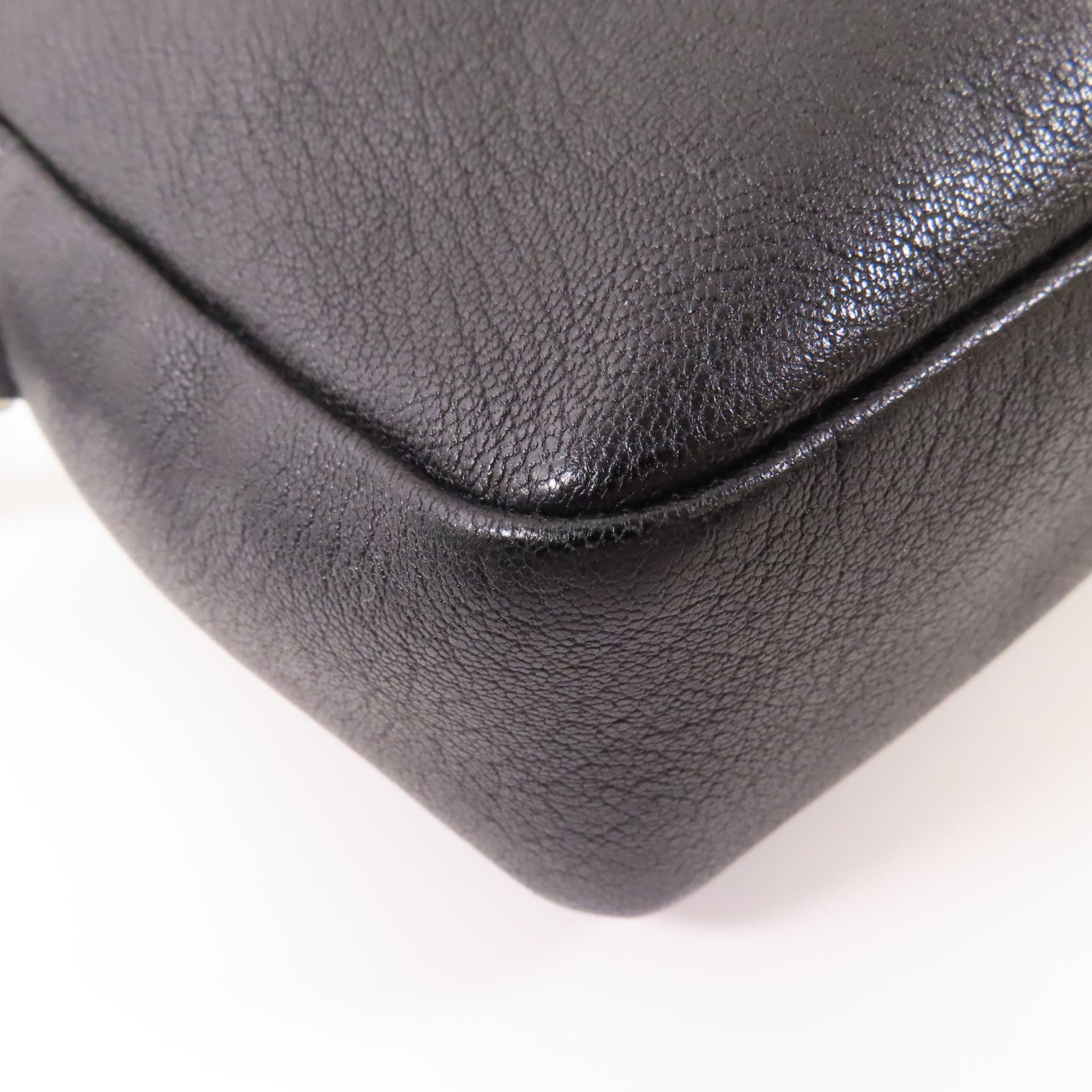 SAINT LAURENT 牛皮皮革Shoulder Bag銀扣肩背袋