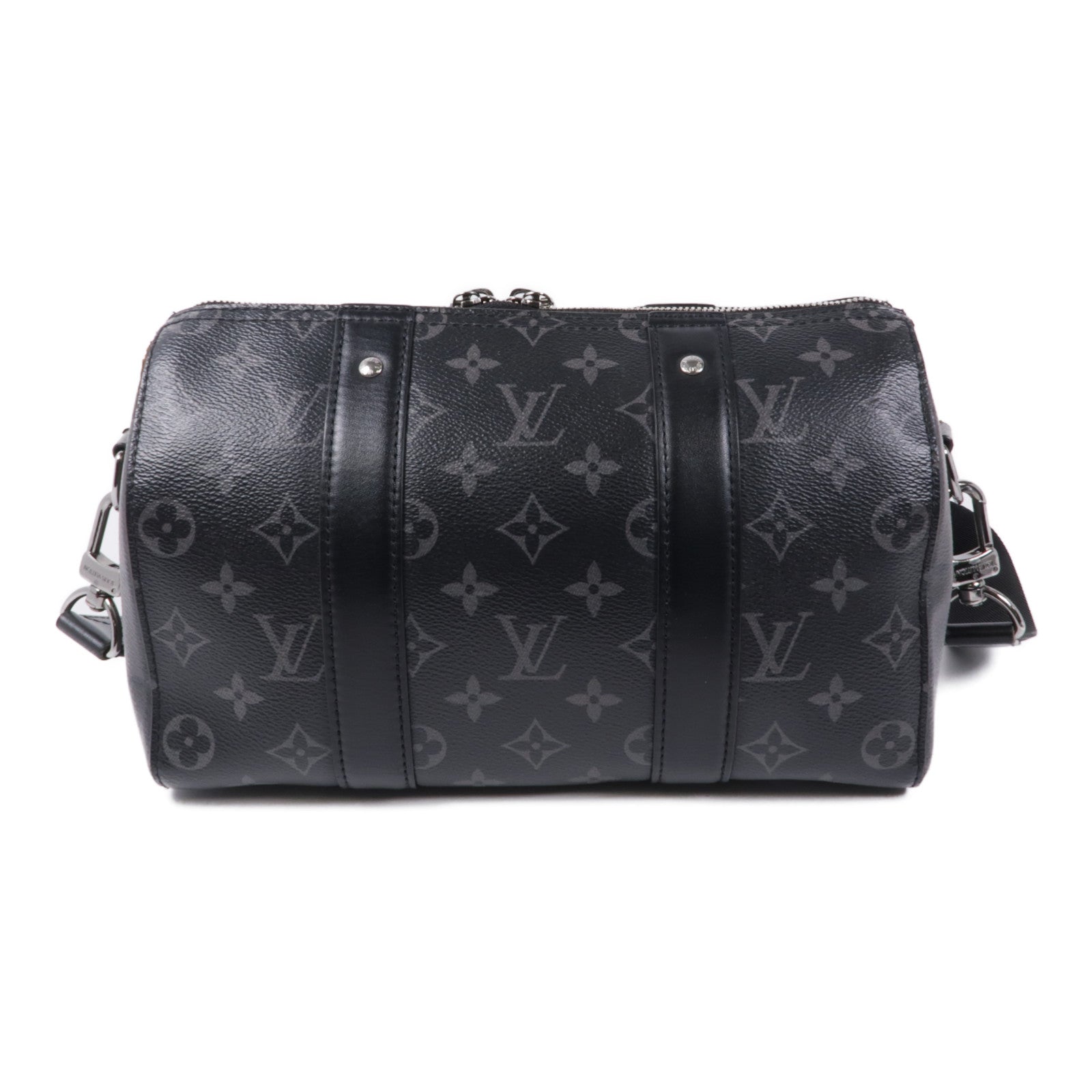 LOUIS VUITTON Monogram Eclipse City Keepall銀扣肩背袋