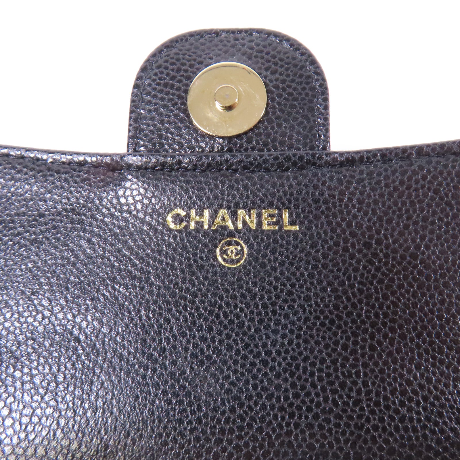 CHANEL 牛皮皮革Chain Shoulder金扣鏈帶肩背袋