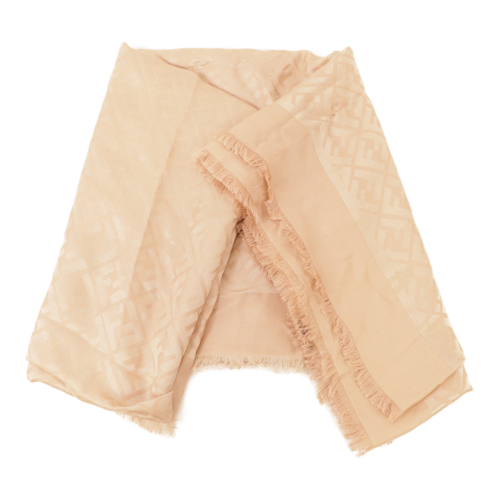 FENDI Scarf FXT069-AJW7 Silk/Wool Pink