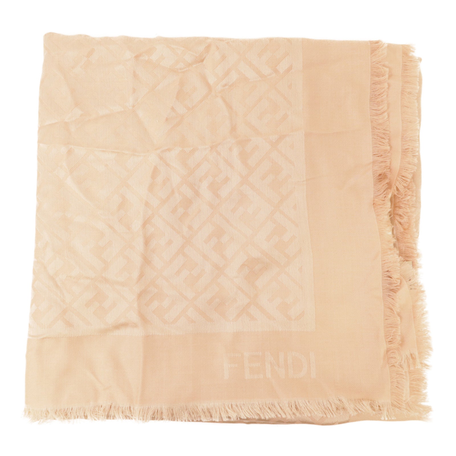 FENDI Scarf FXT069-AJW7 Silk/Wool Pink