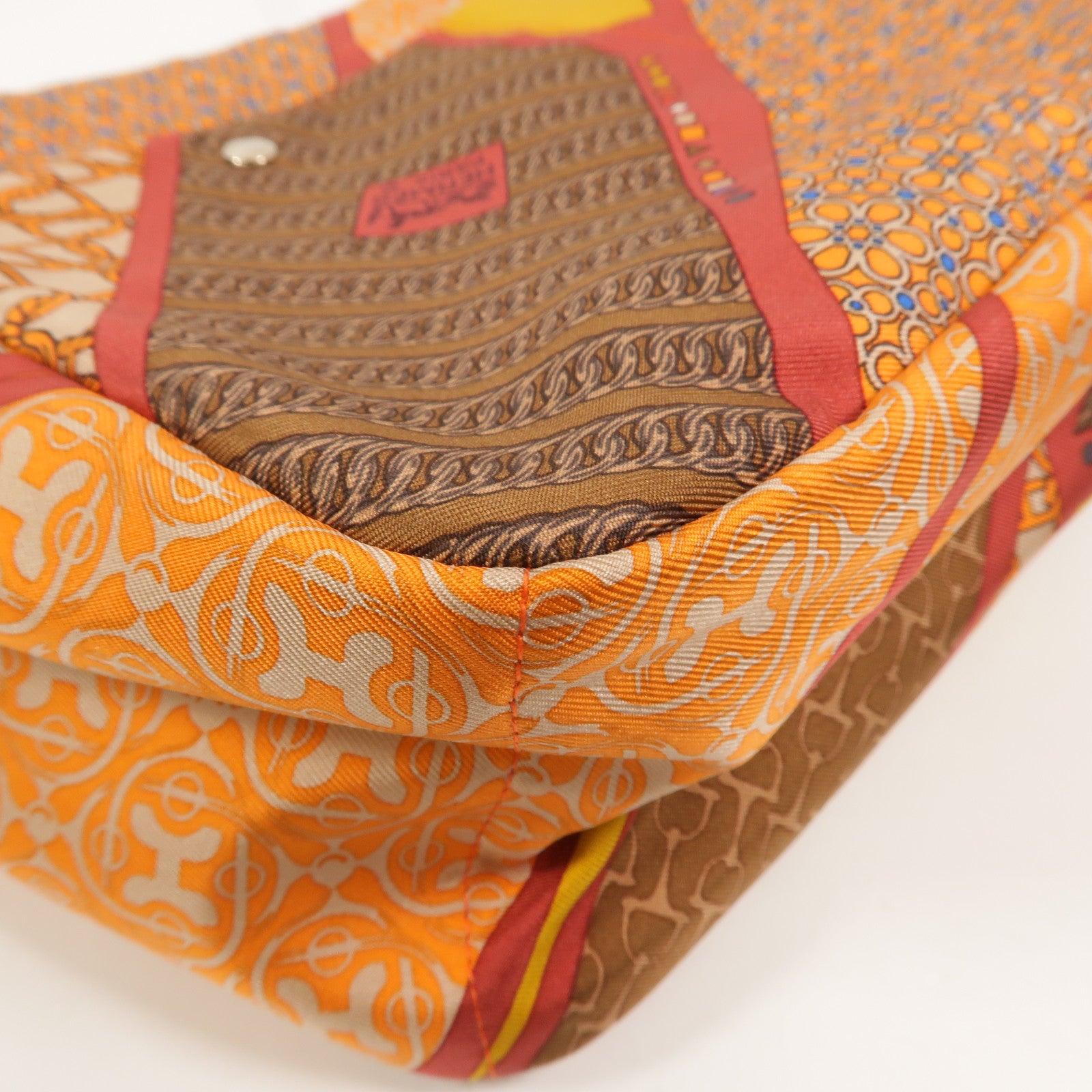 HERMES 絲質/Barenia皮革Fourbi 25 Pouch手拿包