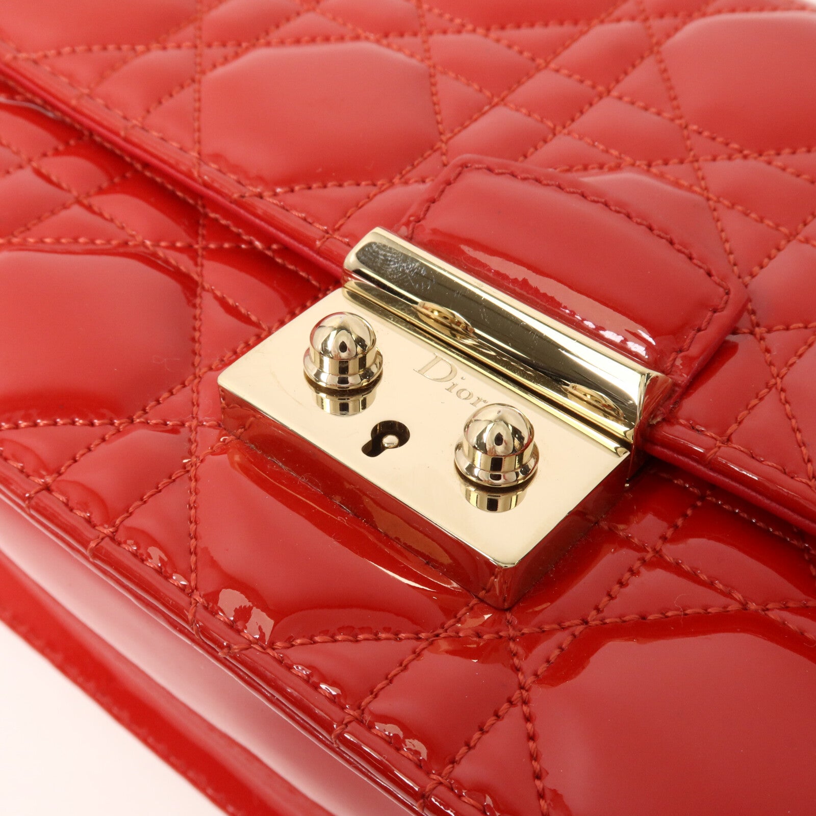 Dior 漆皮皮革Miss Dior Promenade鏈帶肩背袋