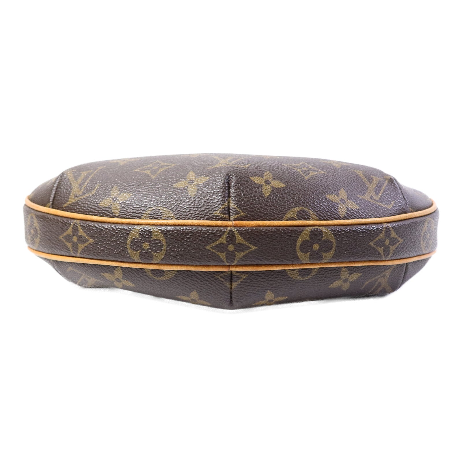 LOUIS VUITTON Monogram Pochette Croissant金扣肩背袋棕色