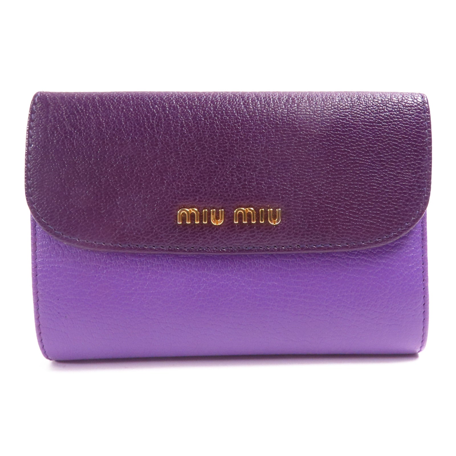 Miu Miu 牛皮皮革Wallet金扣錢包