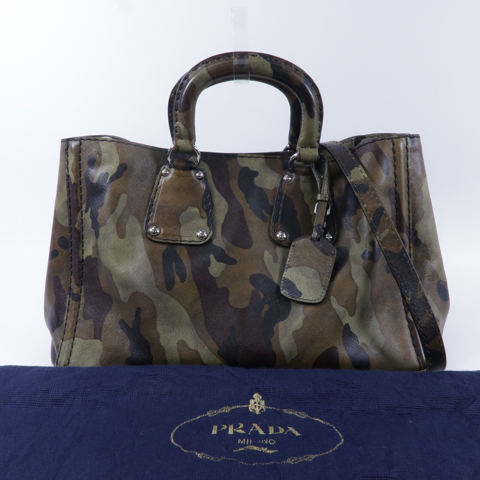 PRADA 牛皮皮革2 Ways Shoulder Bag手挽肩背兩用袋