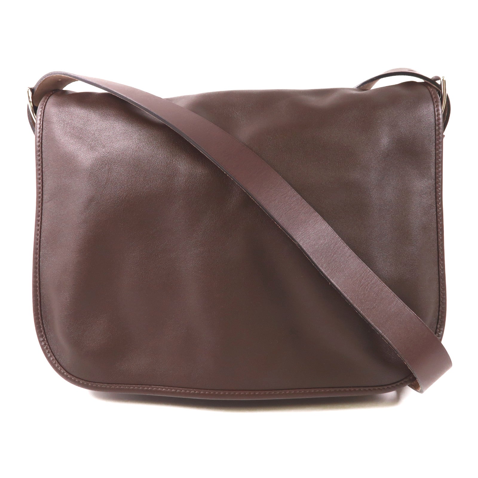 HERMES Swift皮革Barda 35銀扣肩背袋