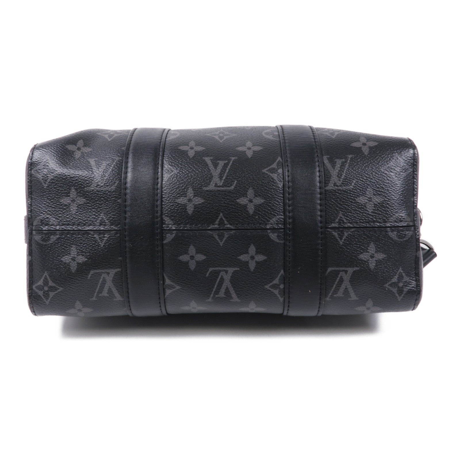 LOUIS VUITTON Monogram Eclipse City Keepall銀扣肩背袋