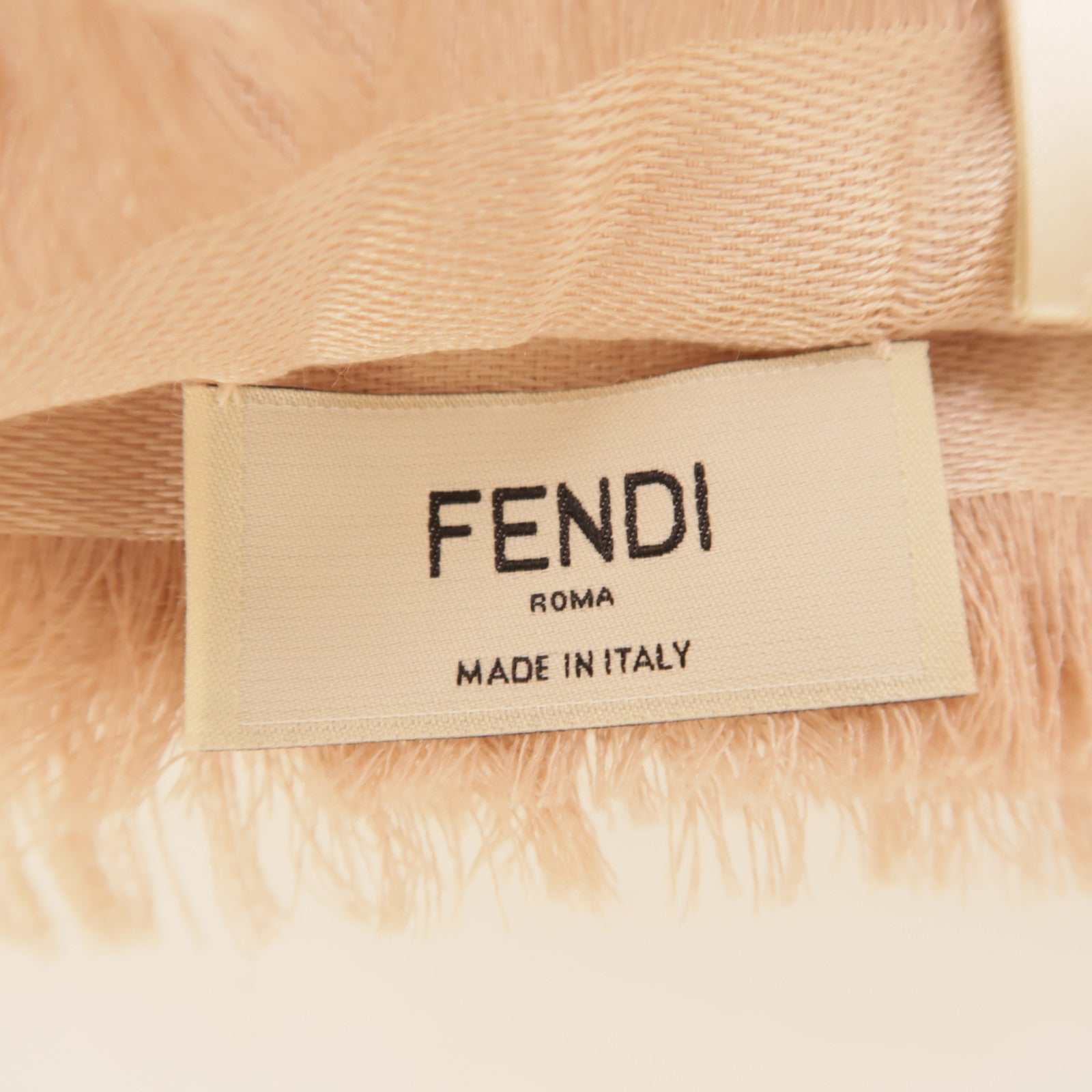 FENDI Scarf FXT069-AJW7 Silk/Wool Pink
