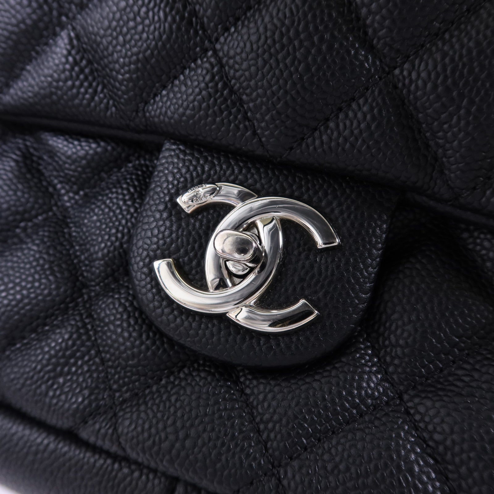 CHANEL 牛皮皮革Chain Shoulder Bag銀扣鏈帶肩背袋