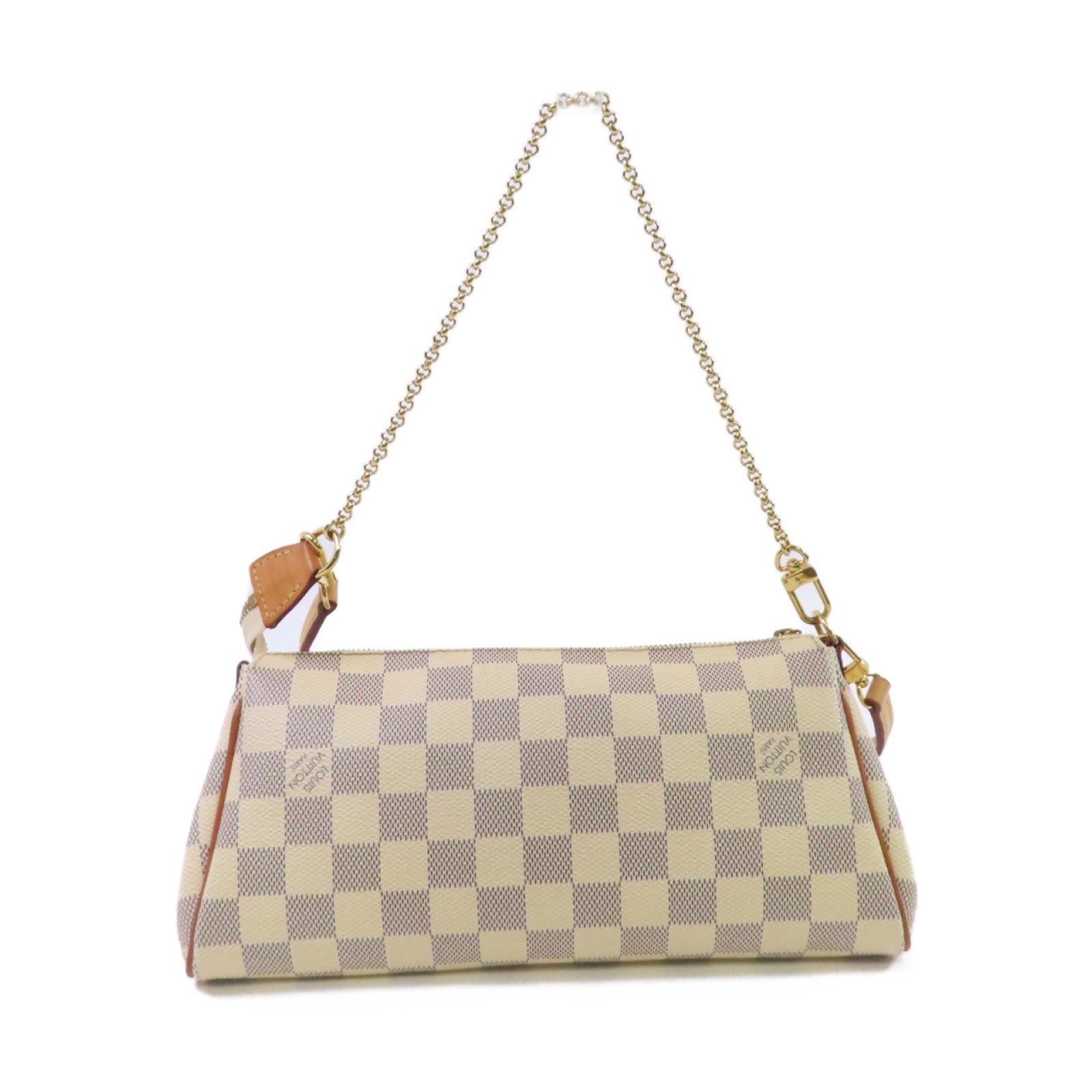 LOUIS VUITTON Damier Azur Eva 2Way Shoulder Bag金扣手挽肩背兩用袋米白色