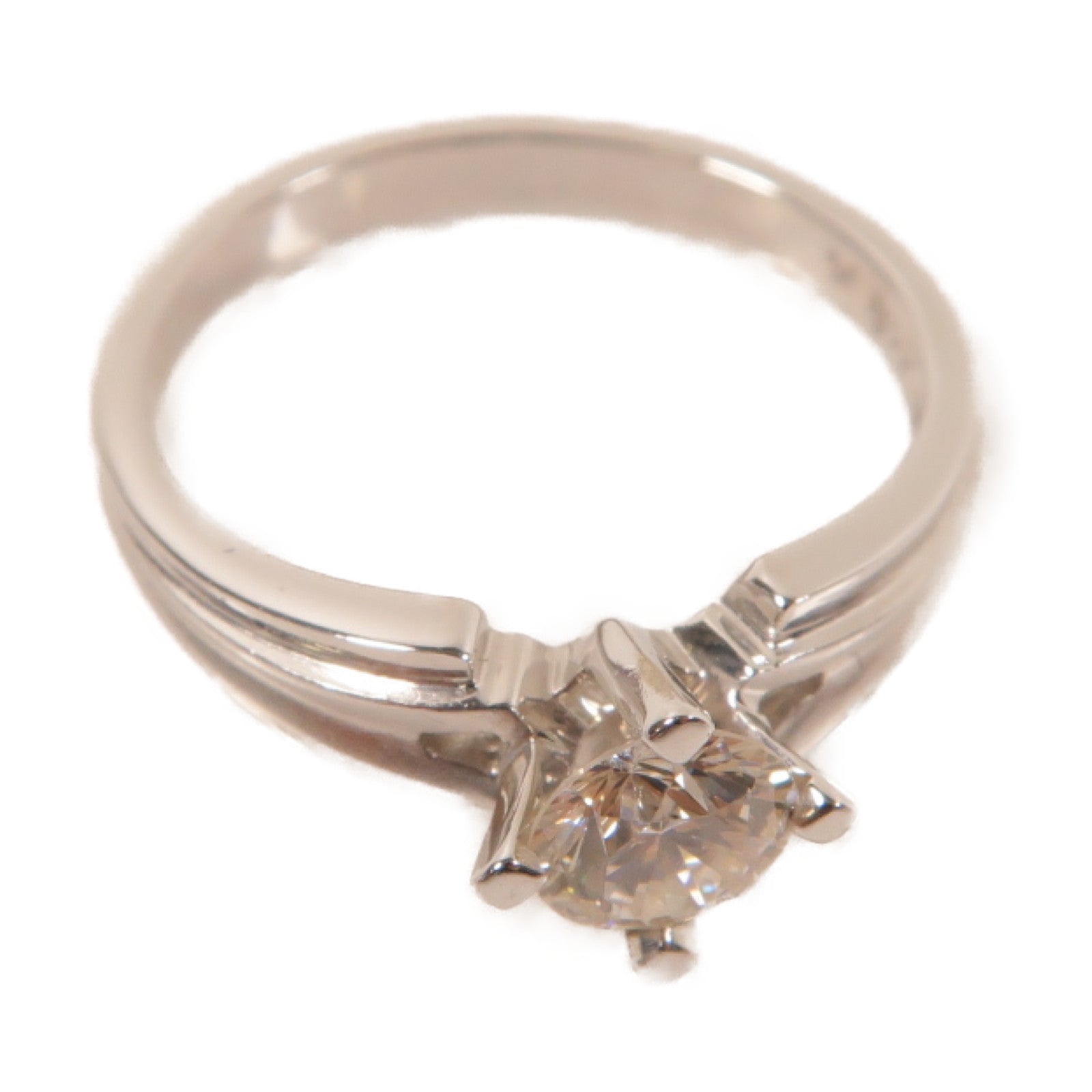 JEWELRY **【激減優惠】18K白金Diamond Ring鑽石戒指US#6.5銀色