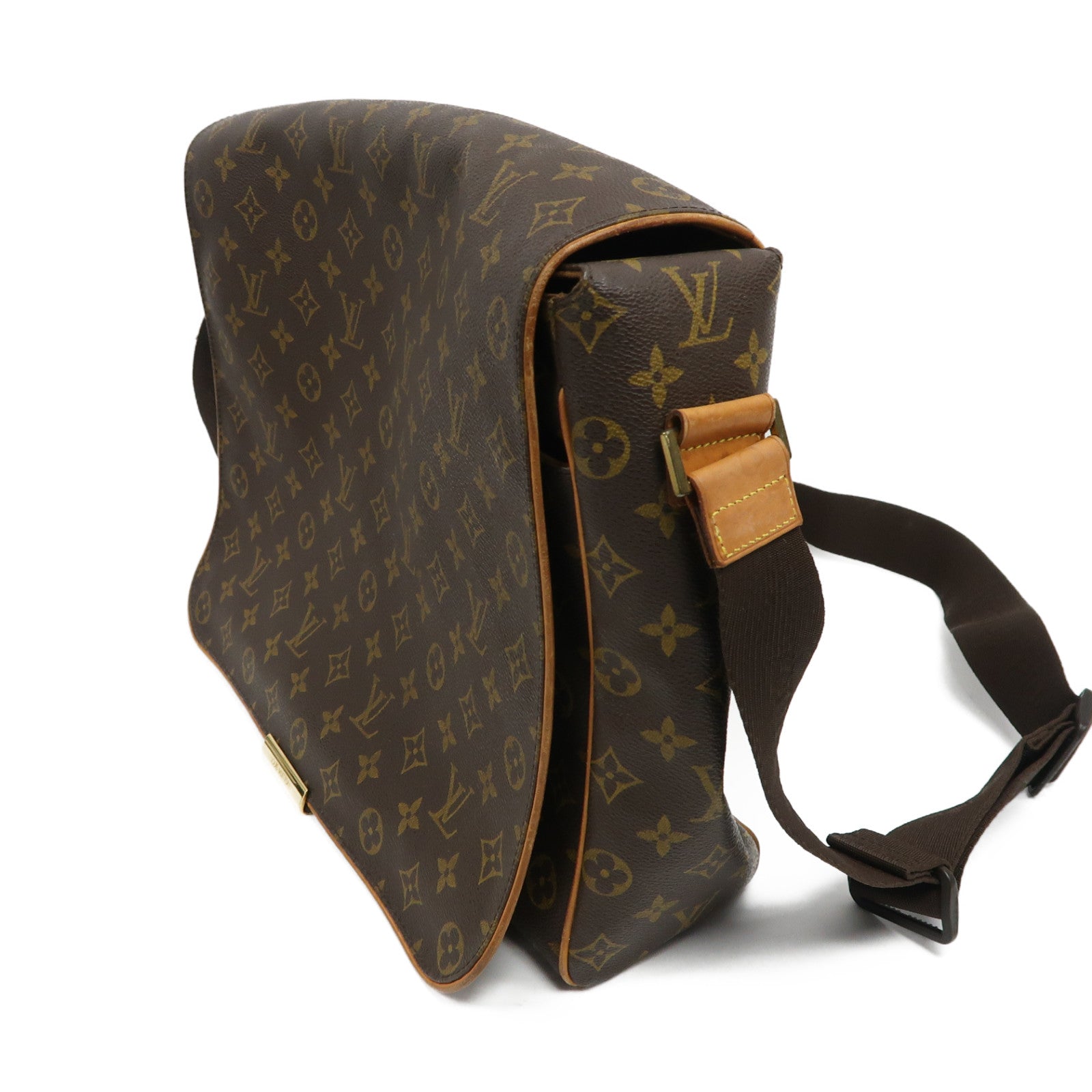 LOUIS VUITTON Monogram Abbesses金扣肩背袋啡色