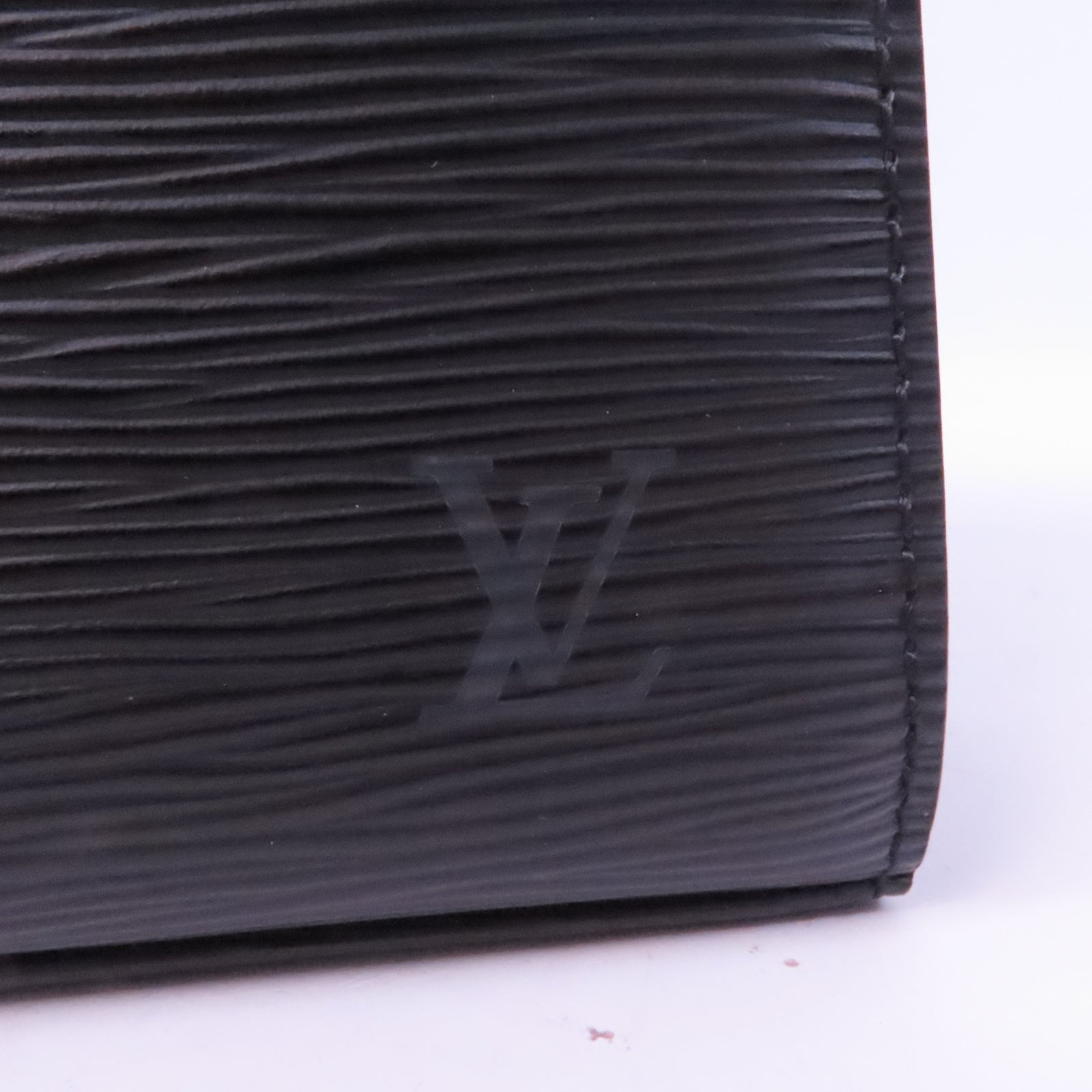 LOUIS VUITTON Epi Malesherbes金扣手挽袋黑色