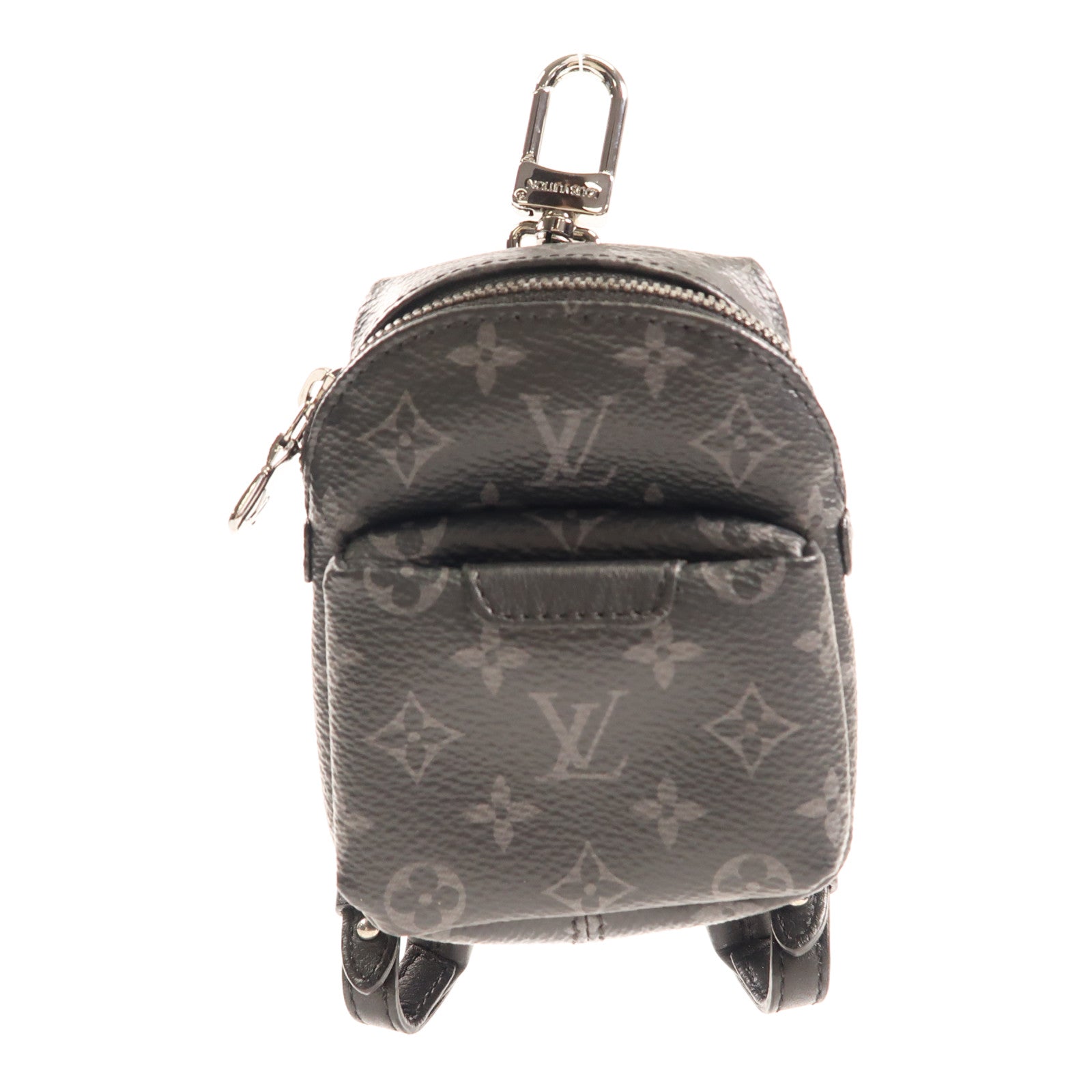 LOUIS VUITTON Monogram Eclipse Charm銀扣掛飾