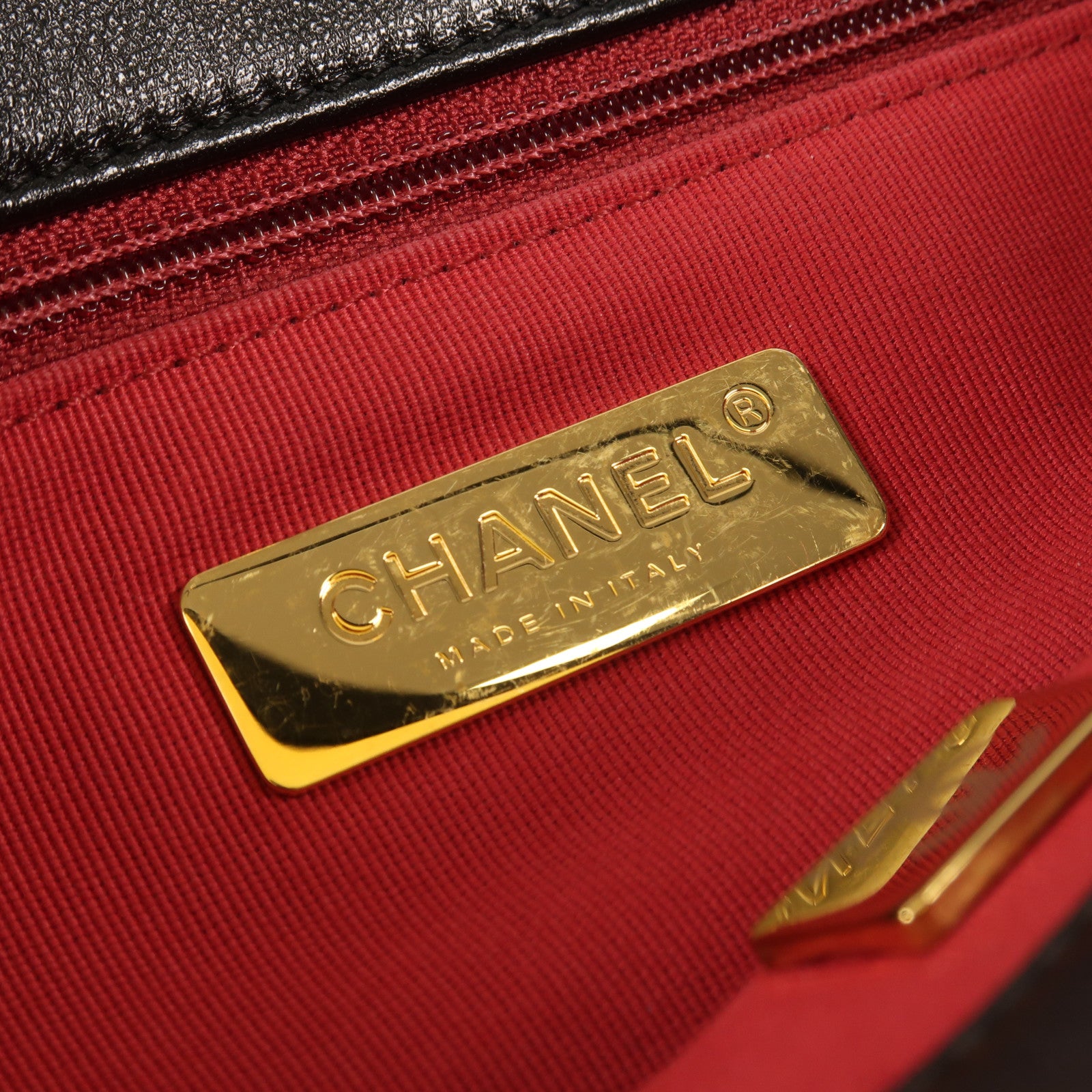 CHANEL 羊皮皮革Chanel 19 Tote金扣手挽袋