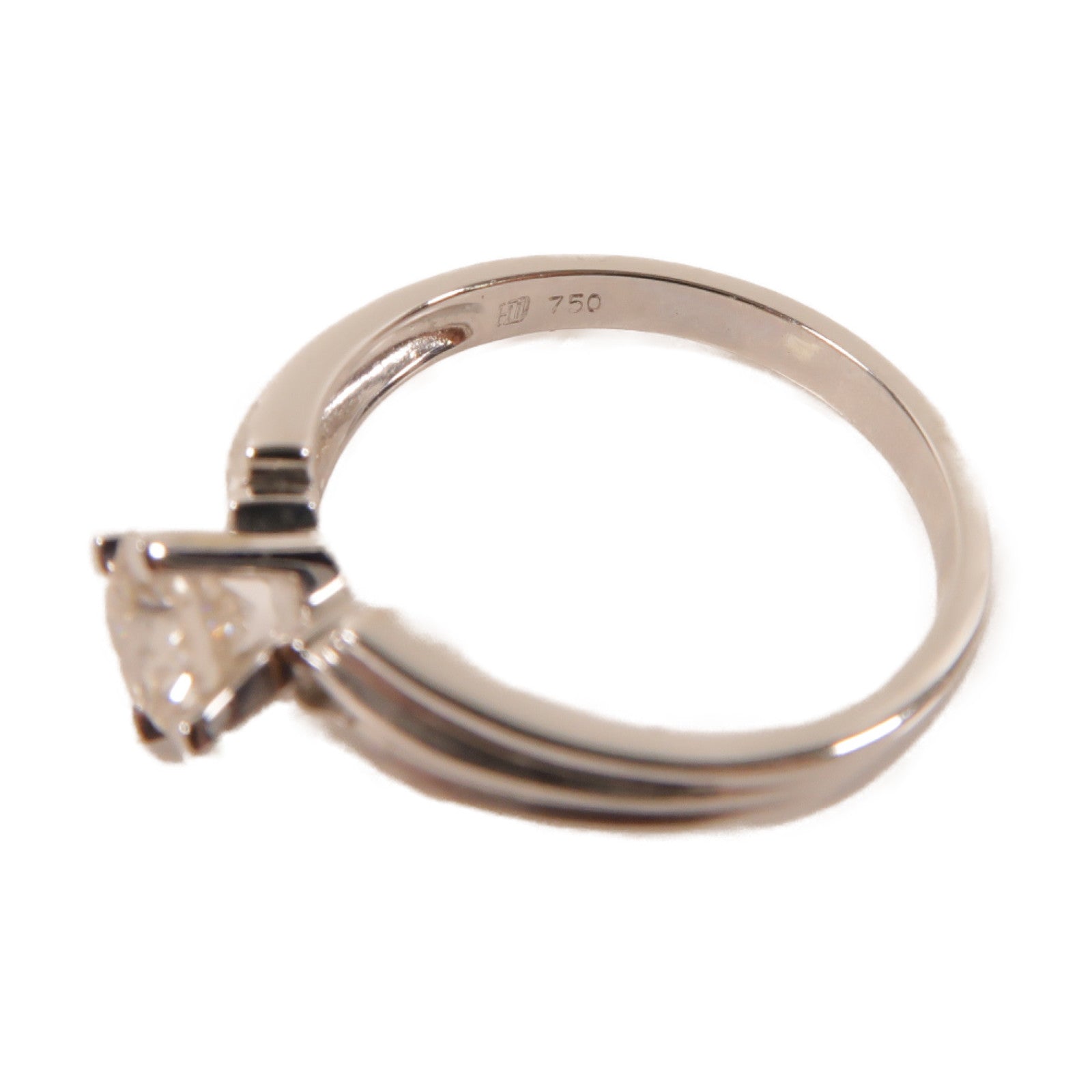 JEWELRY **【激減優惠】18K白金Diamond Ring鑽石戒指US#6.5銀色
