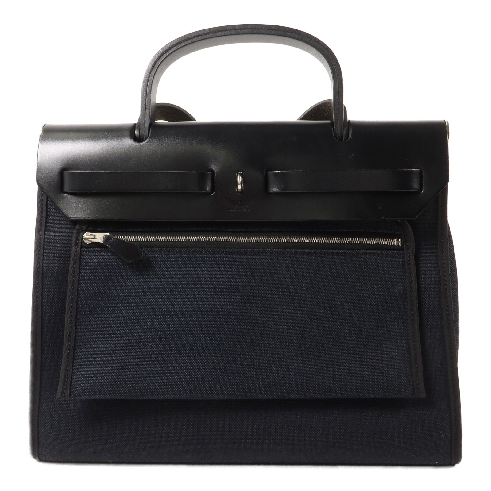 HERMES 帆布Herbag PM手挽肩背兩用袋Noir
