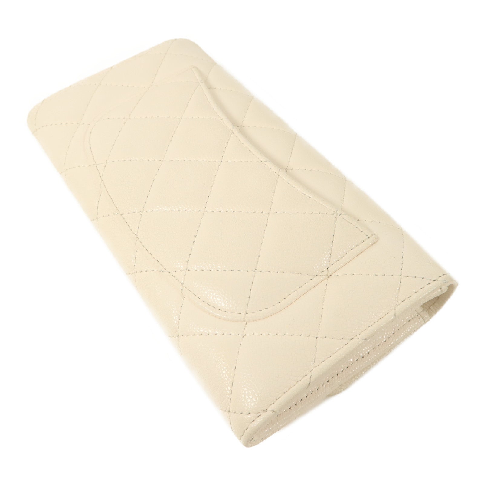 CHANEL 牛皮皮革Classic Long Wallet銀扣長錢包