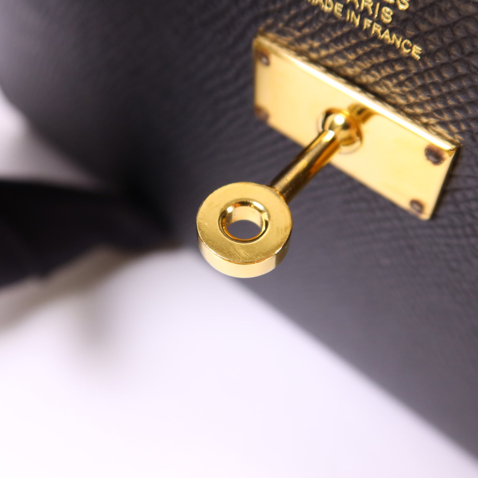 HERMES Epsom皮革Kelly Wallet金扣長錢包Noir