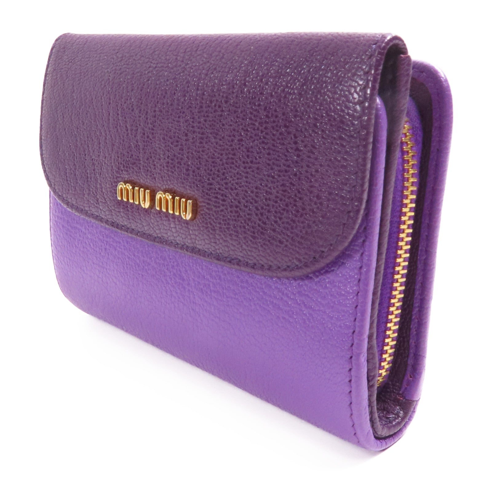 Miu Miu 牛皮皮革Wallet金扣錢包