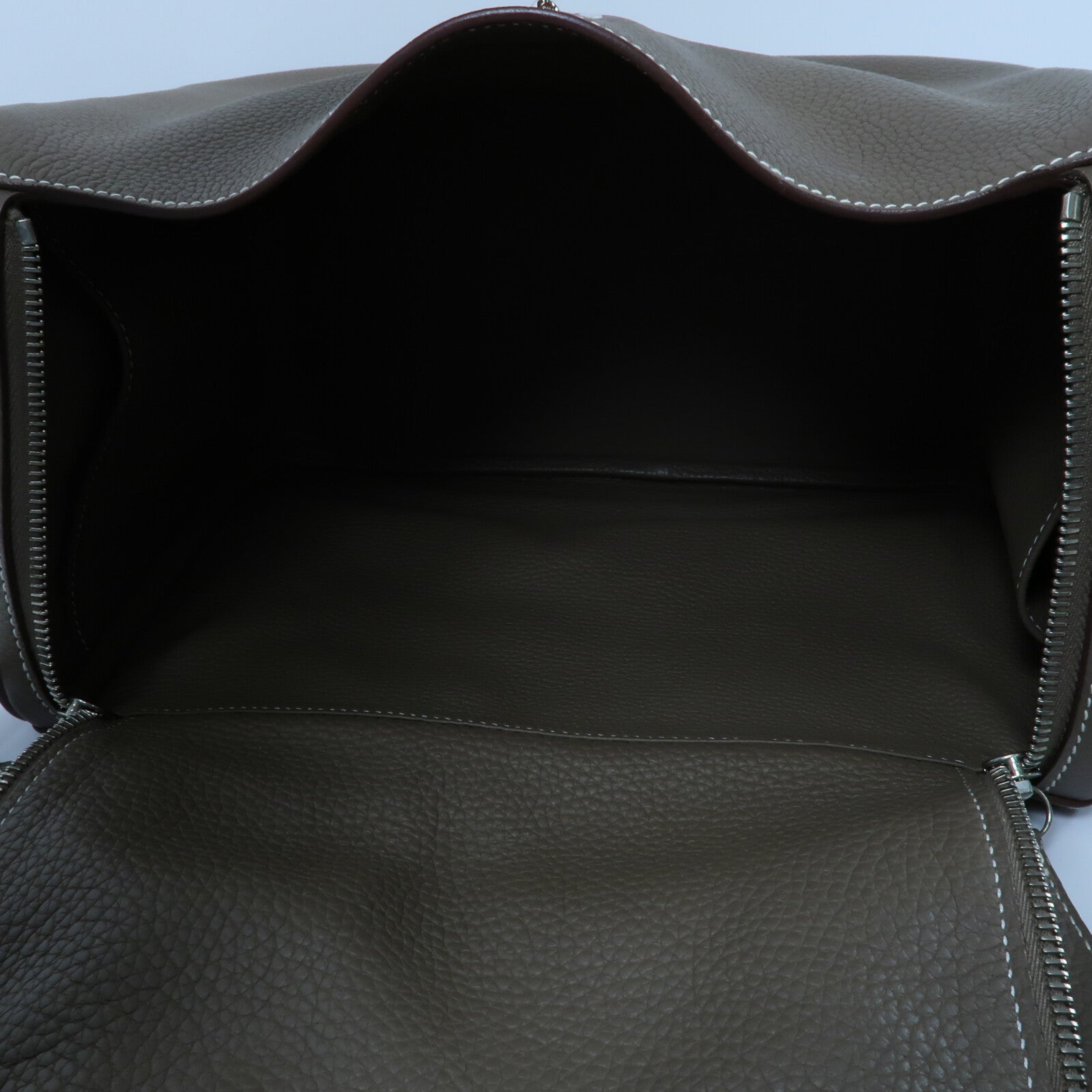 HERMES Clemence皮革Lindy 30手挽肩背兩用袋Etoupe