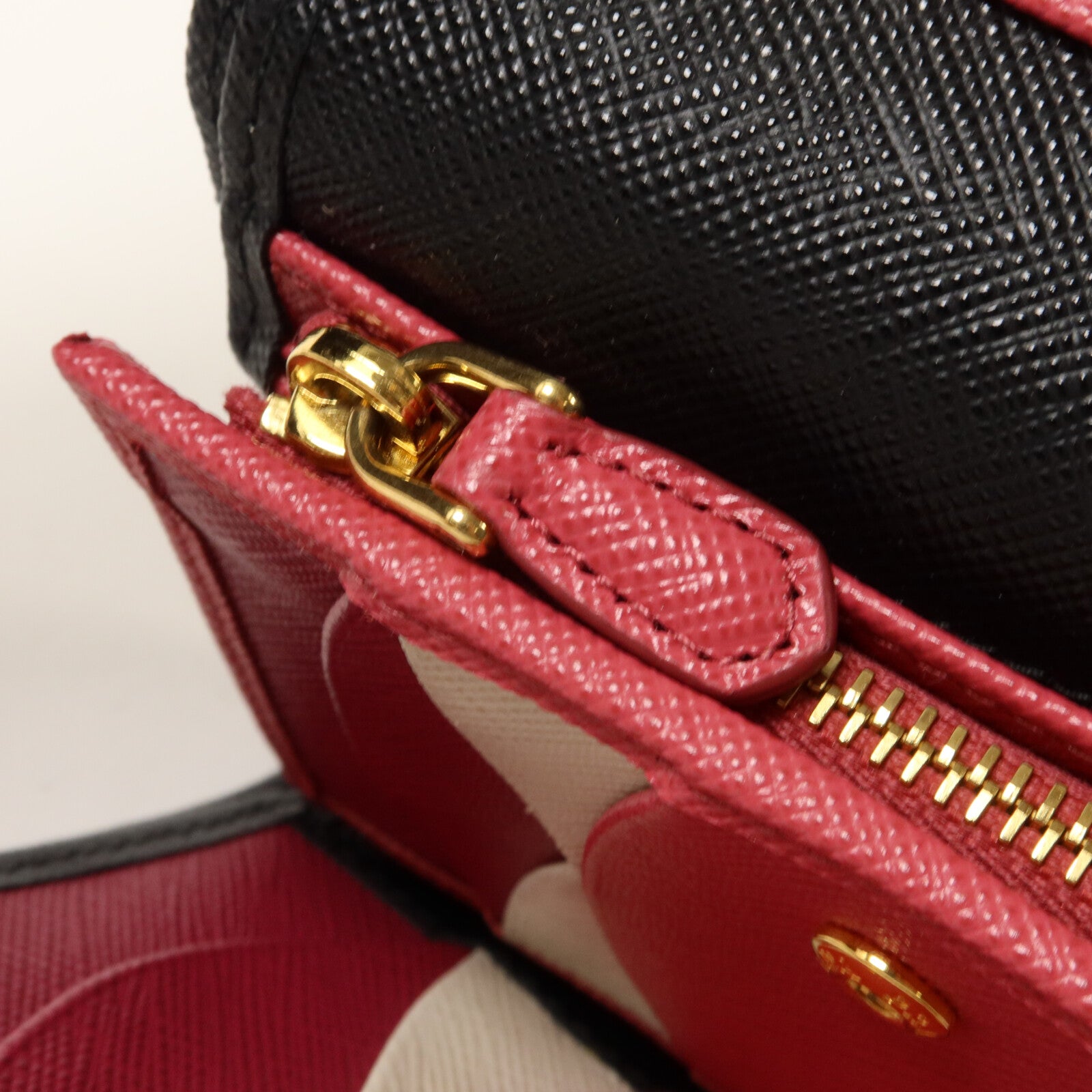 PRADA Saffiano皮革Fold Wallet錢包