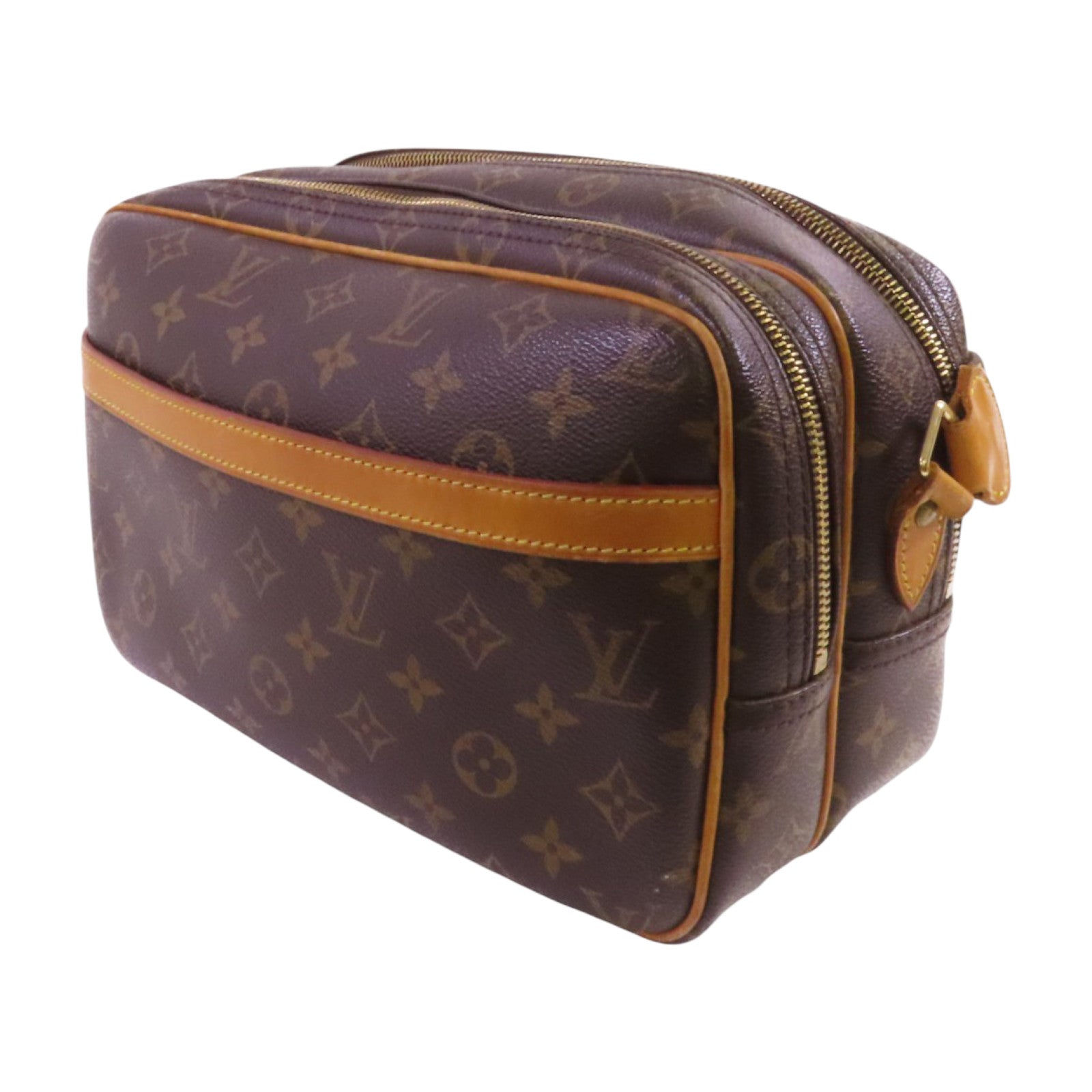 LOUIS VUITTON Monogram Reporter PM金扣肩背袋