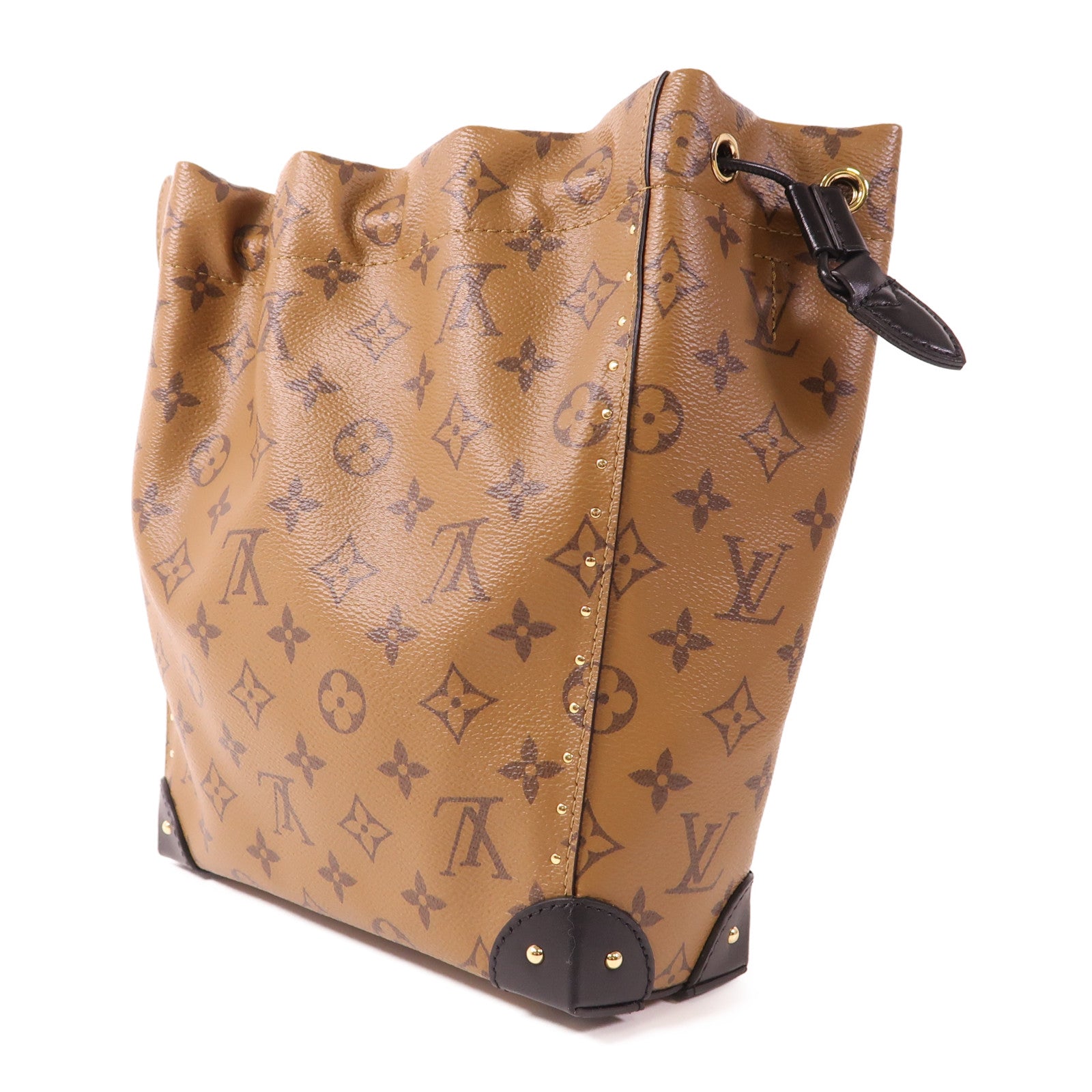 LOUIS VUITTON Monogram Reverse Noe Trunk PM金扣手挽肩背兩用袋