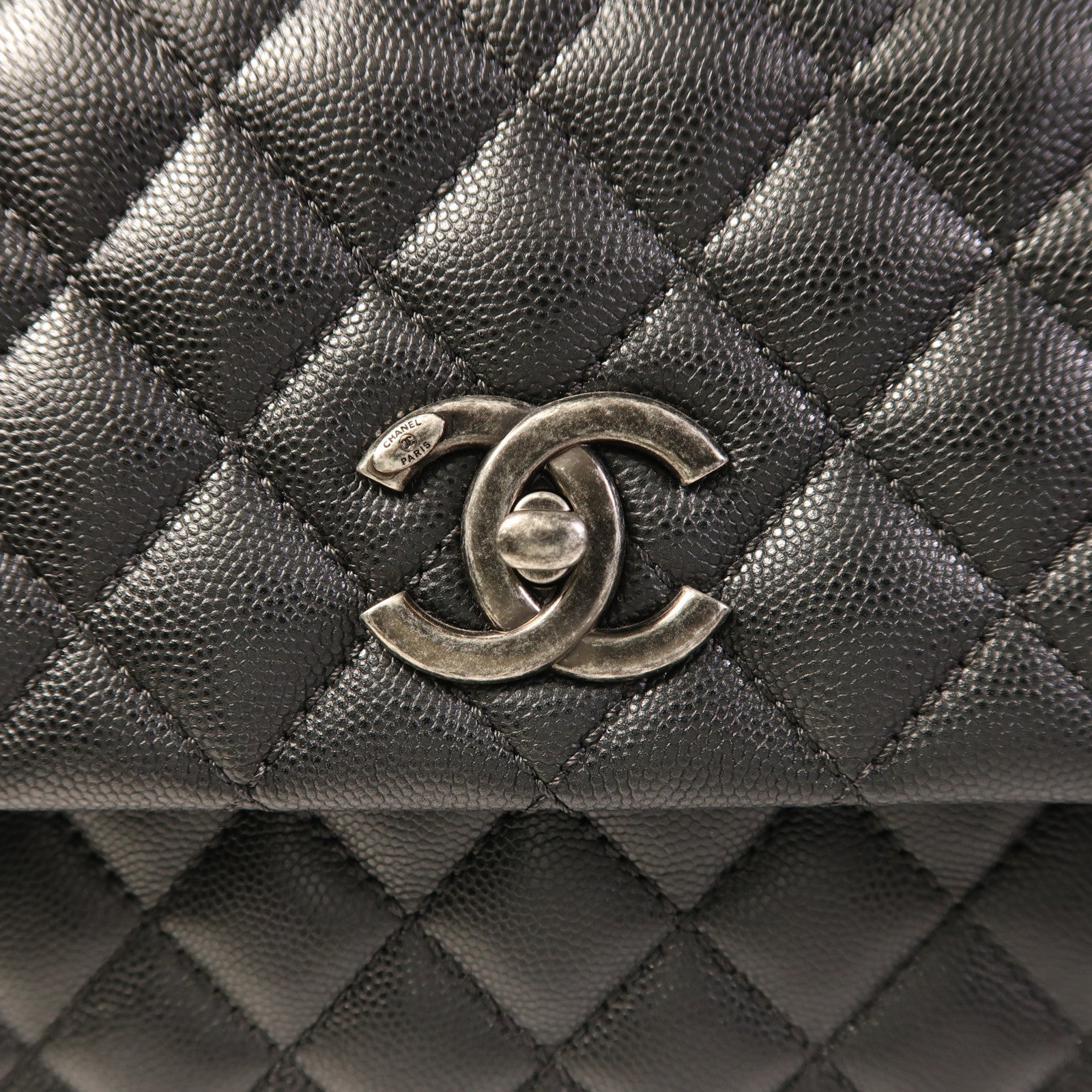 CHANEL 蜥蝪皮革/牛皮皮革Coco Handle手挽肩背兩用袋