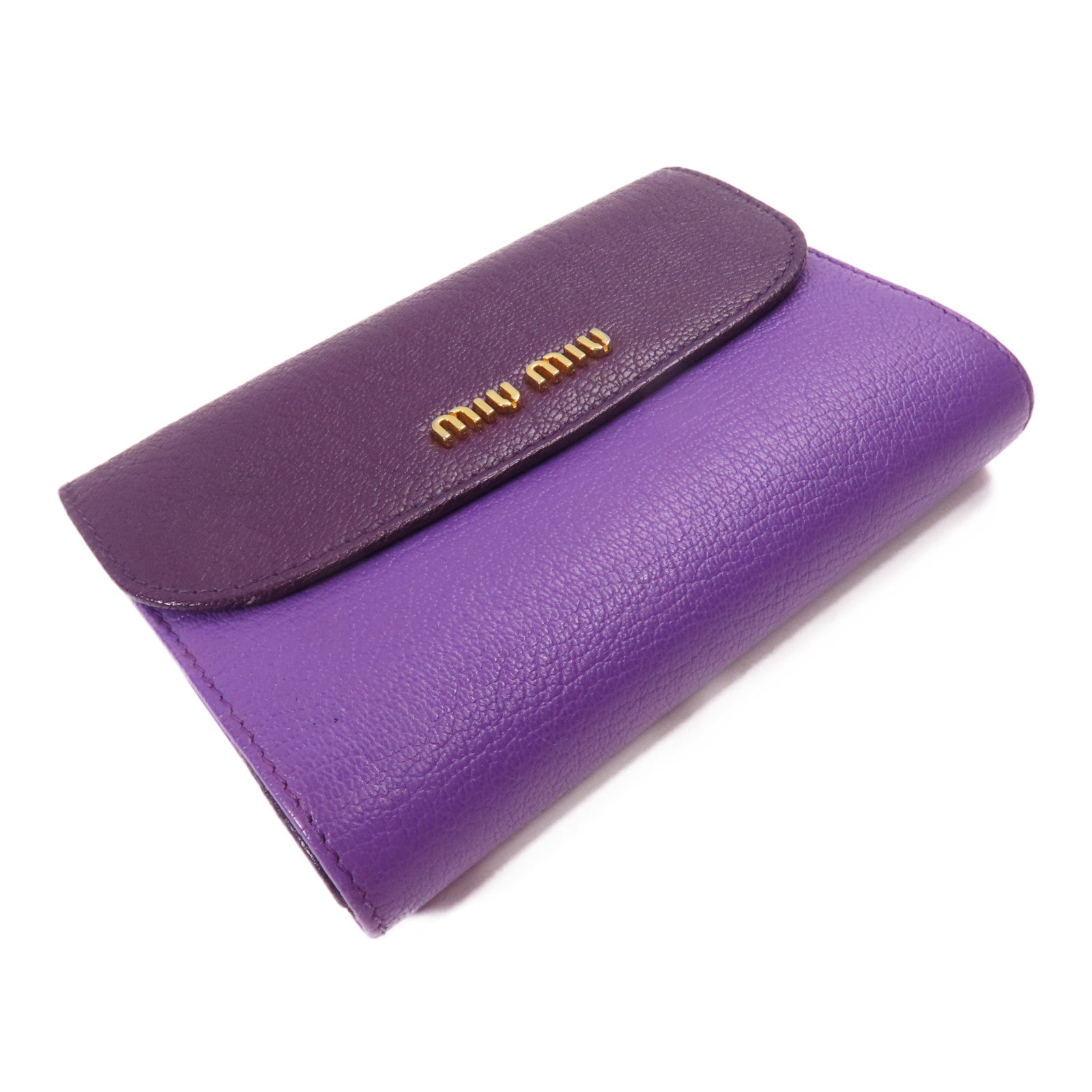 Miu Miu 牛皮皮革Wallet金扣錢包