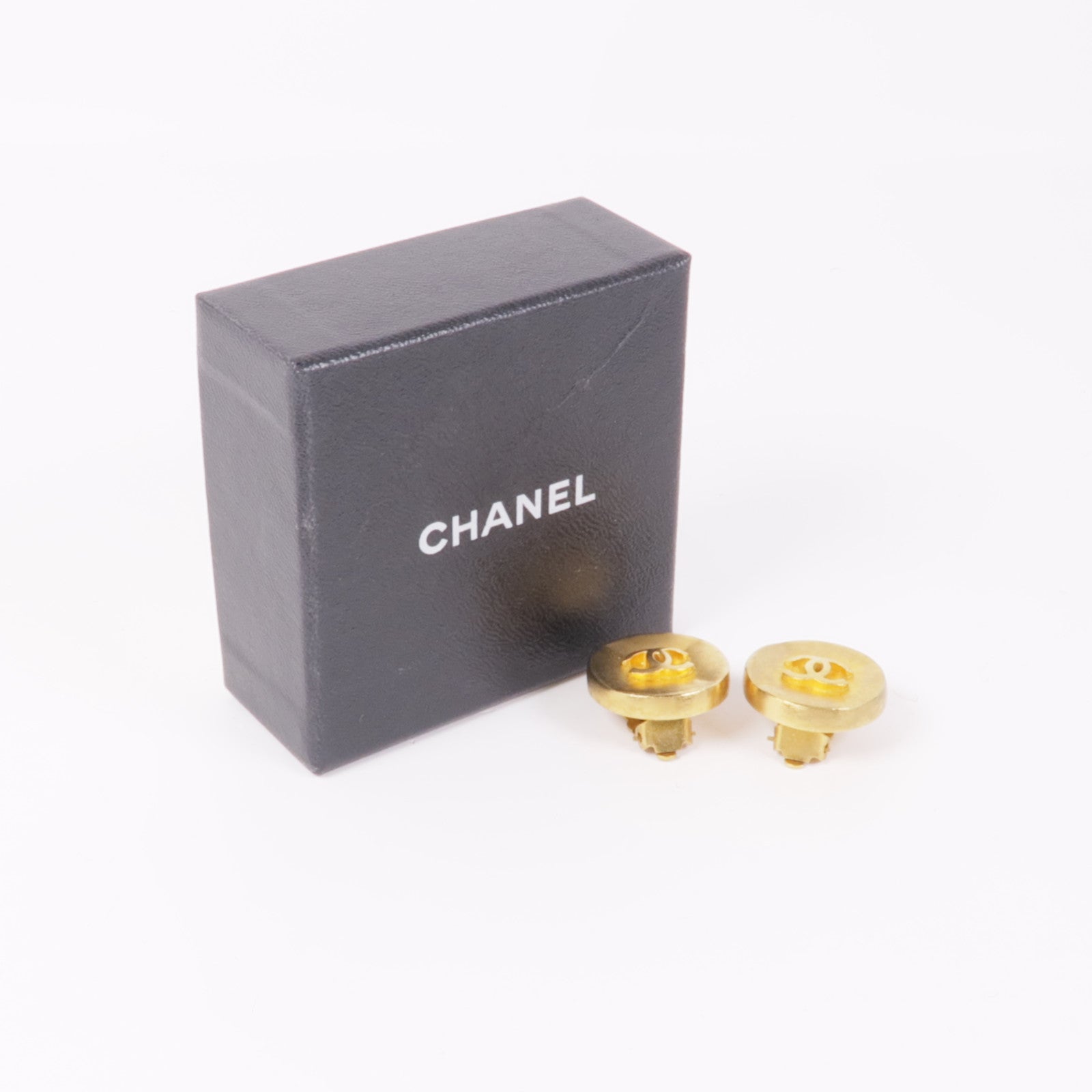 CHANEL CC Earrings Metal Gold
