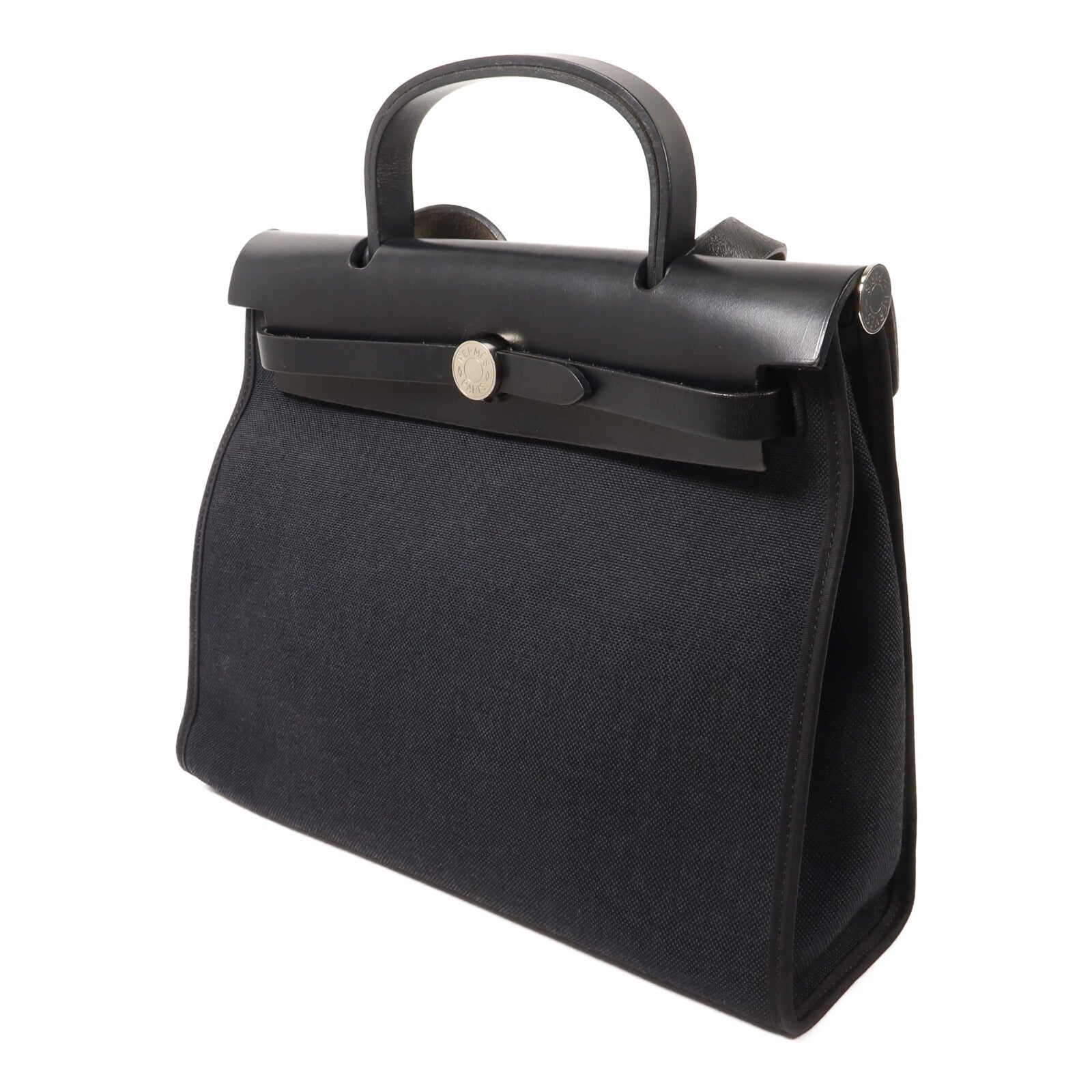 HERMES 帆布Herbag PM手挽肩背兩用袋Noir