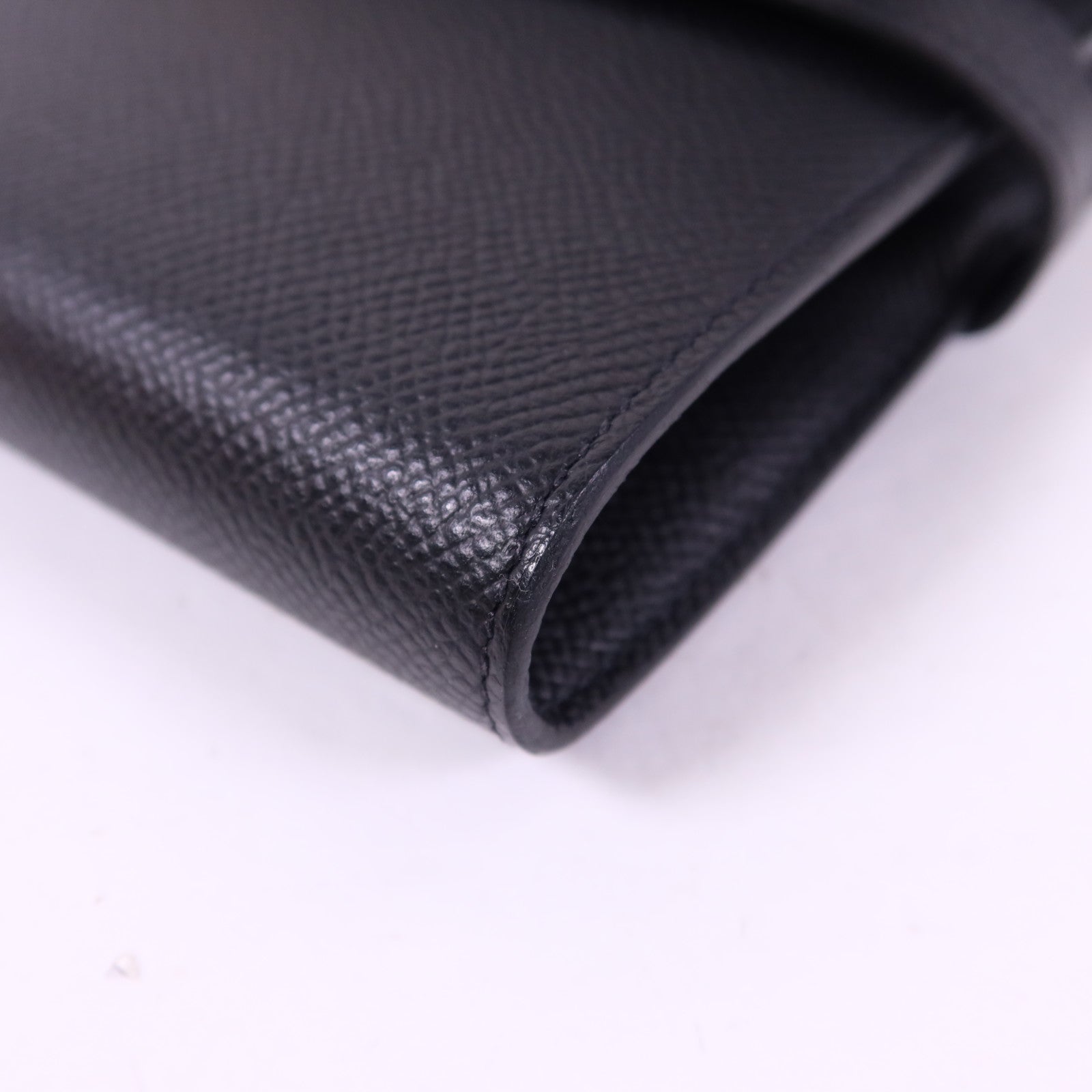 HERMES Epsom皮革Kelly Wallet金扣長錢包Noir