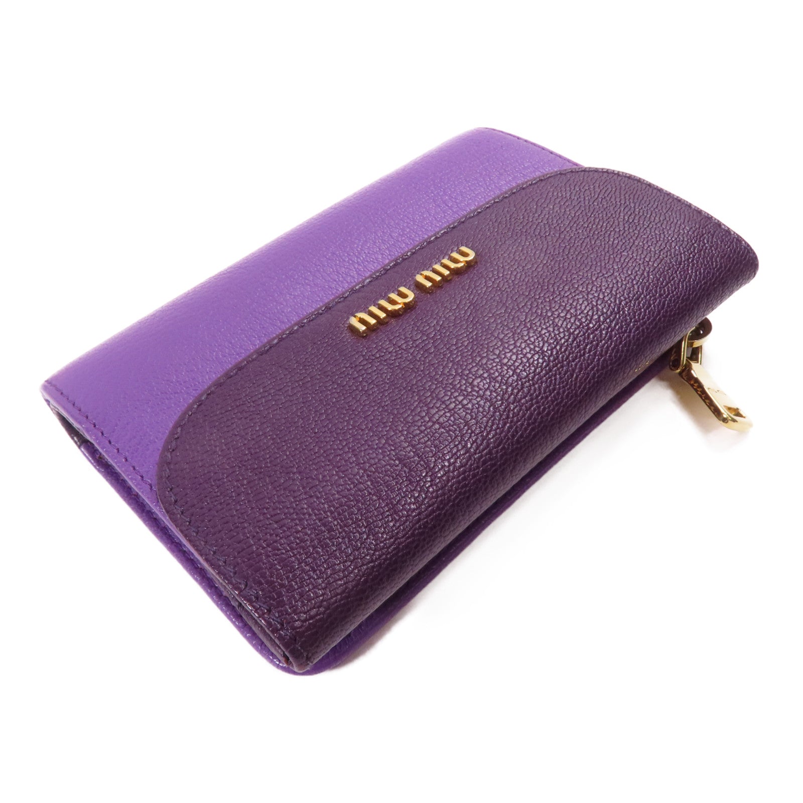 Miu Miu 牛皮皮革Wallet金扣錢包