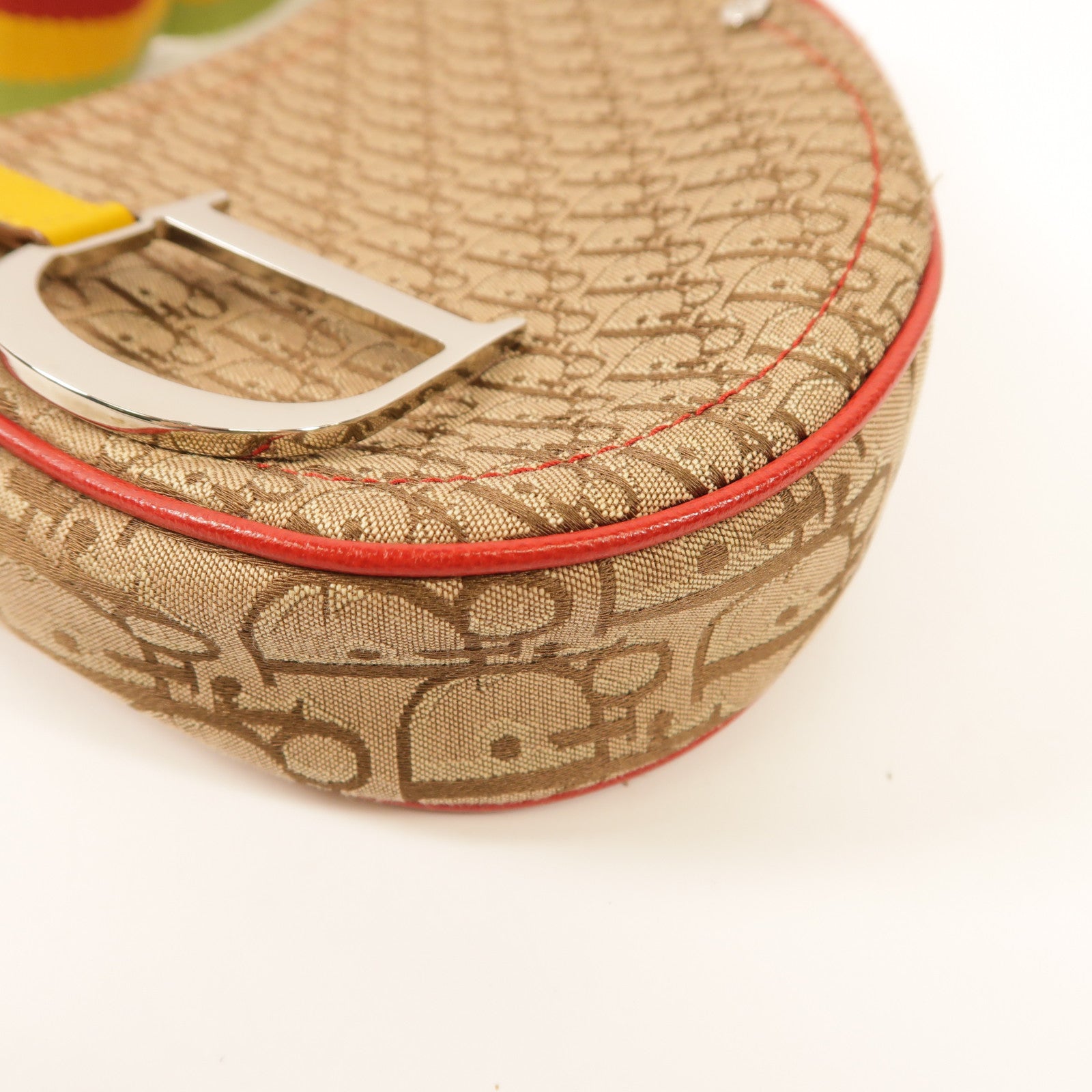 Dior 【激減優惠】帆布Saddle Zip Rasta銀扣肩背袋