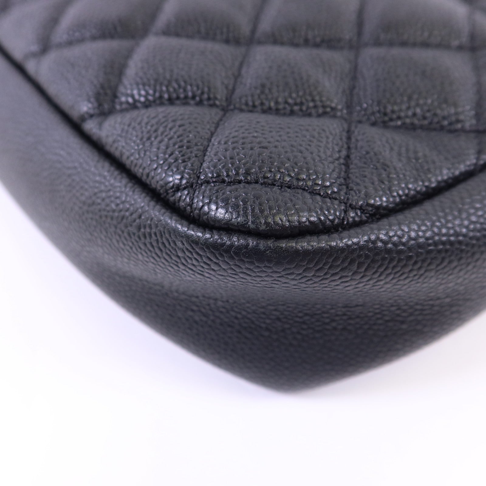 CHANEL 牛皮皮革Chain Shoulder Bag銀扣鏈帶肩背袋