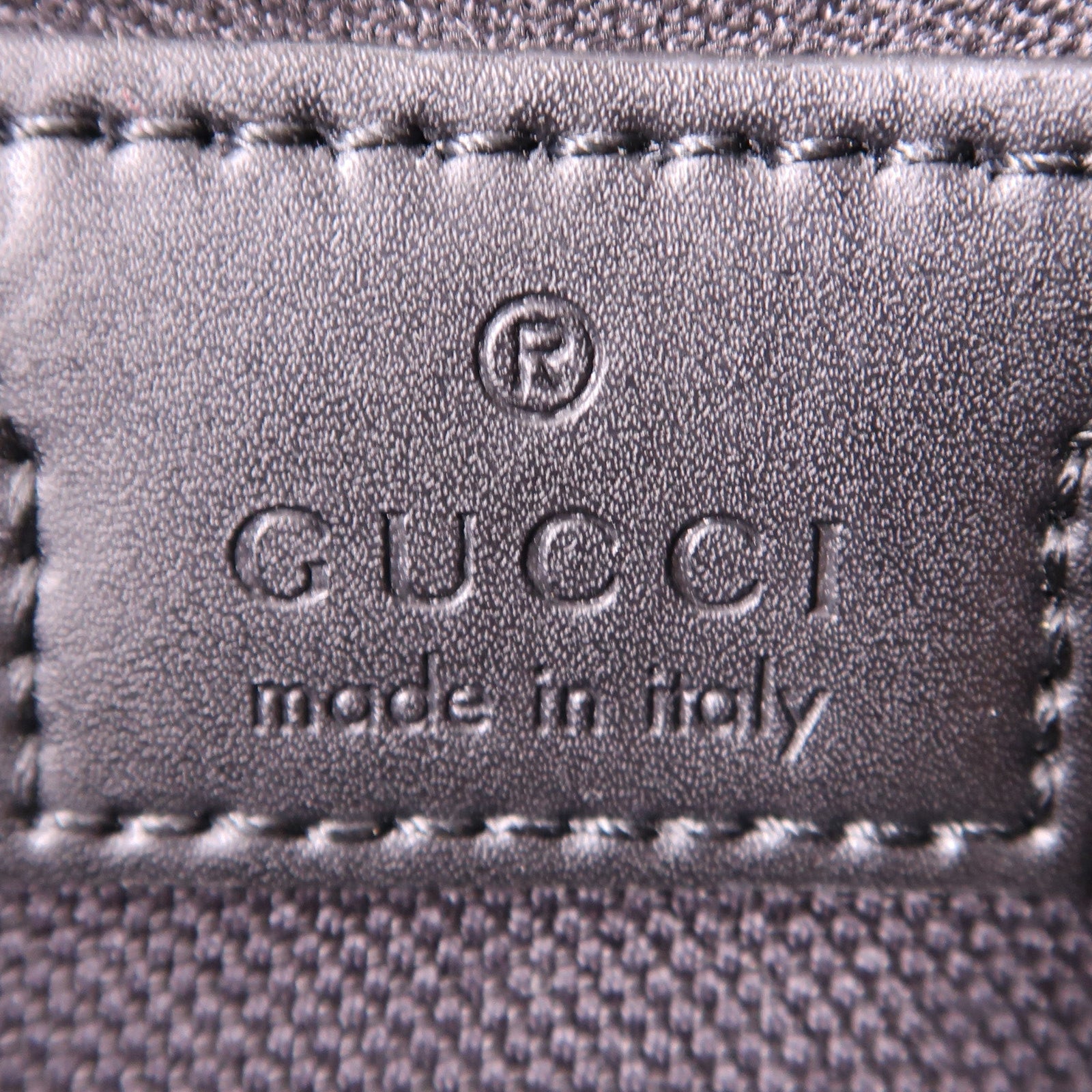 GUCCI 塗層帆布/皮革Carry-On Duffle銀扣手挽肩背兩用袋