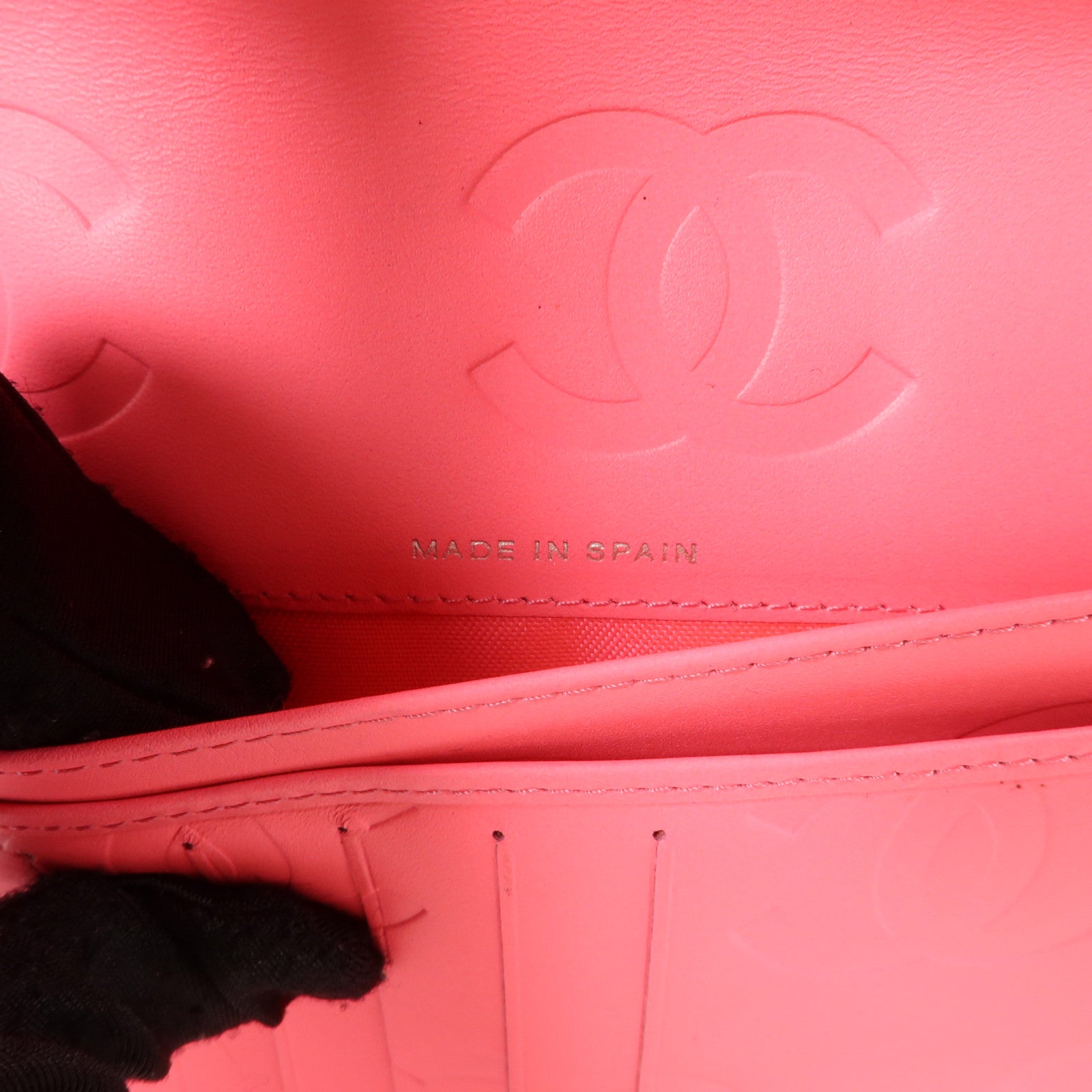 CHANEL 牛皮皮革Cambon Zipper Long Wallet銀扣長錢包