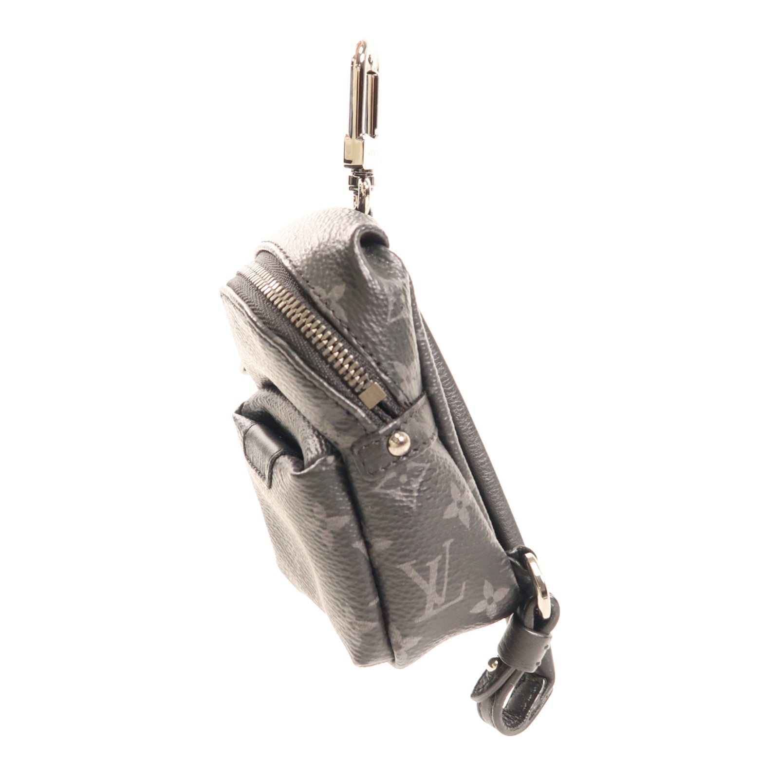LOUIS VUITTON Monogram Eclipse Charm銀扣掛飾