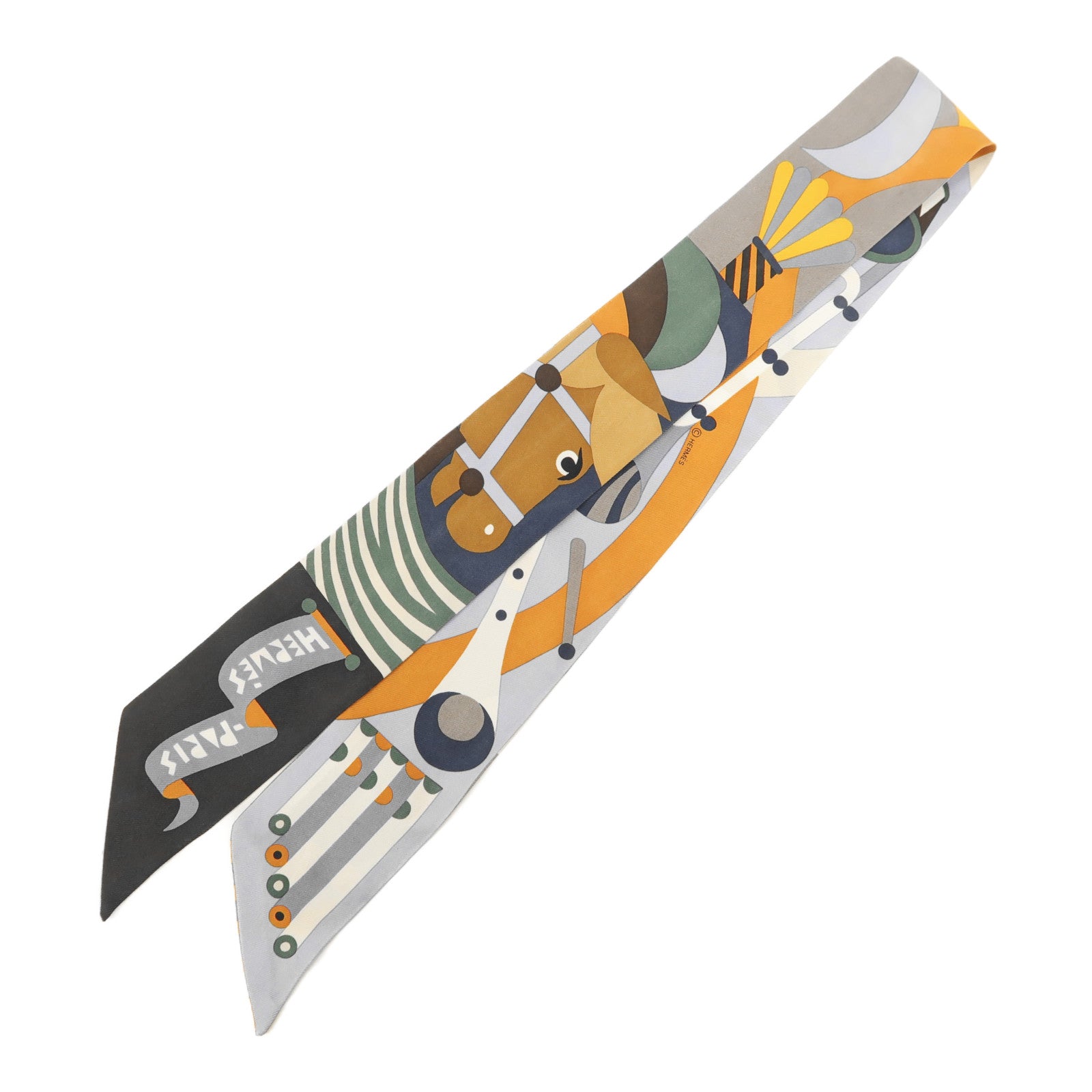 HERMES 絲質Twilly絲巾