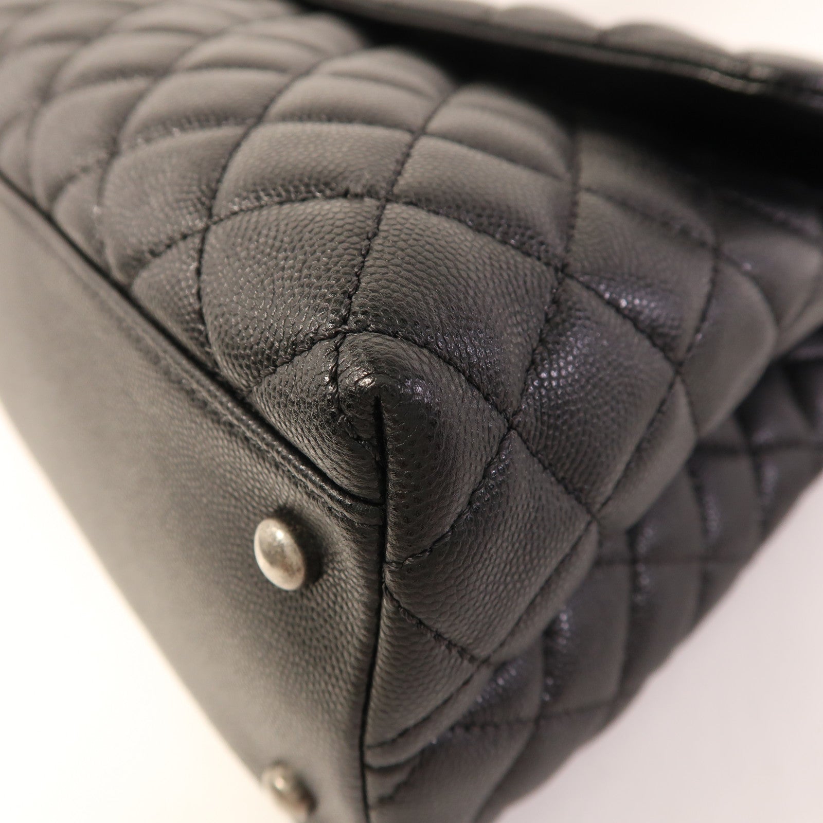 CHANEL 蜥蝪皮革/牛皮皮革Coco Handle手挽肩背兩用袋