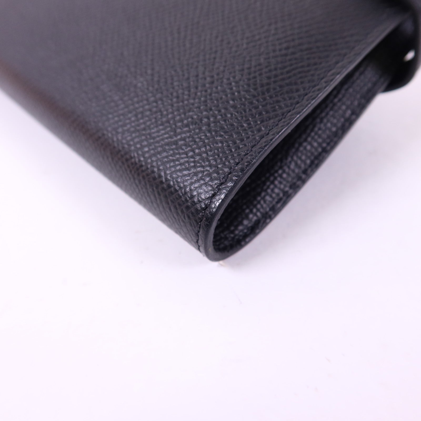 HERMES Epsom皮革Kelly Wallet金扣長錢包Noir