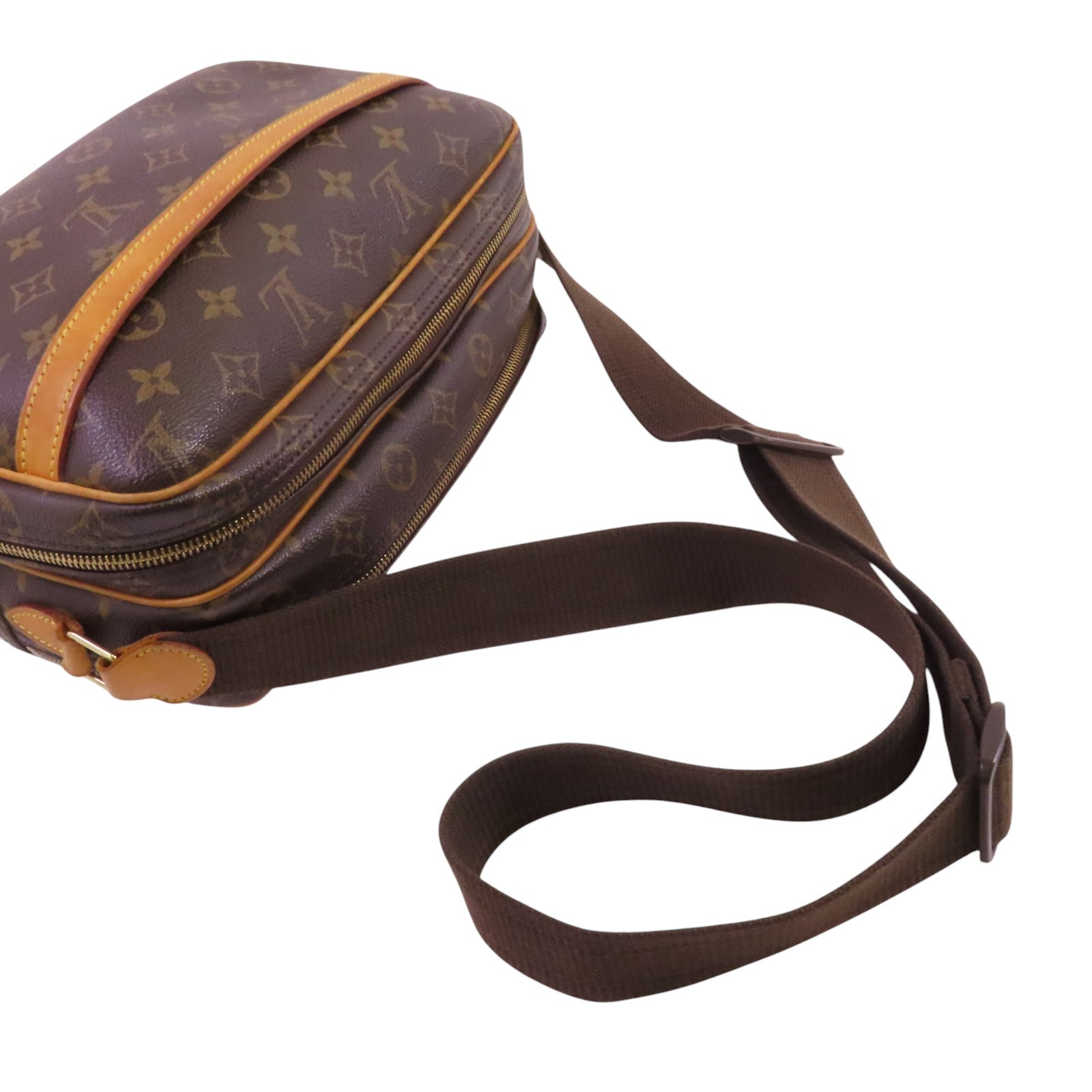 LOUIS VUITTON Monogram Reporter PM金扣肩背袋