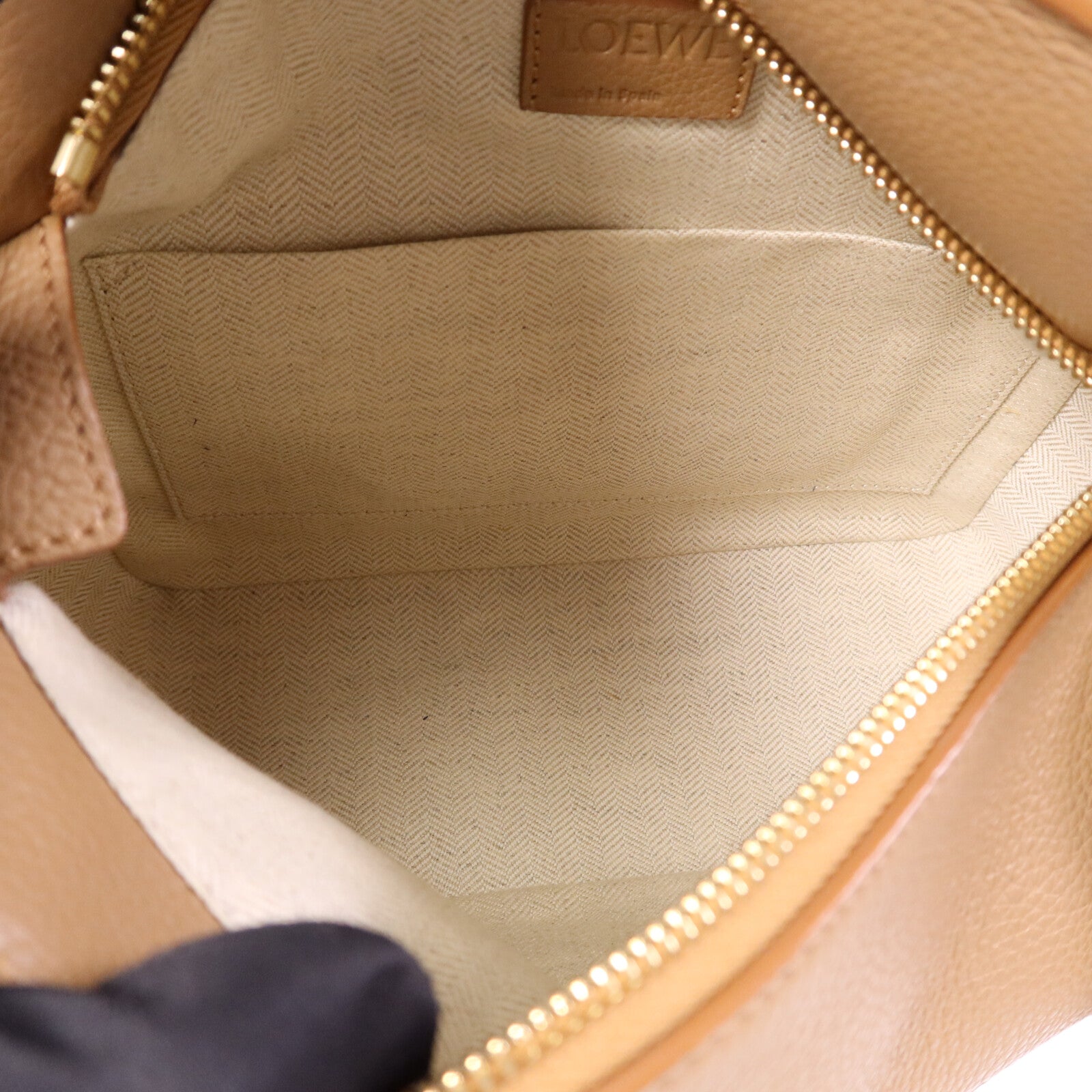 LOEWE 牛皮皮革Small Puzzle Edge金扣手挽肩背兩用袋
